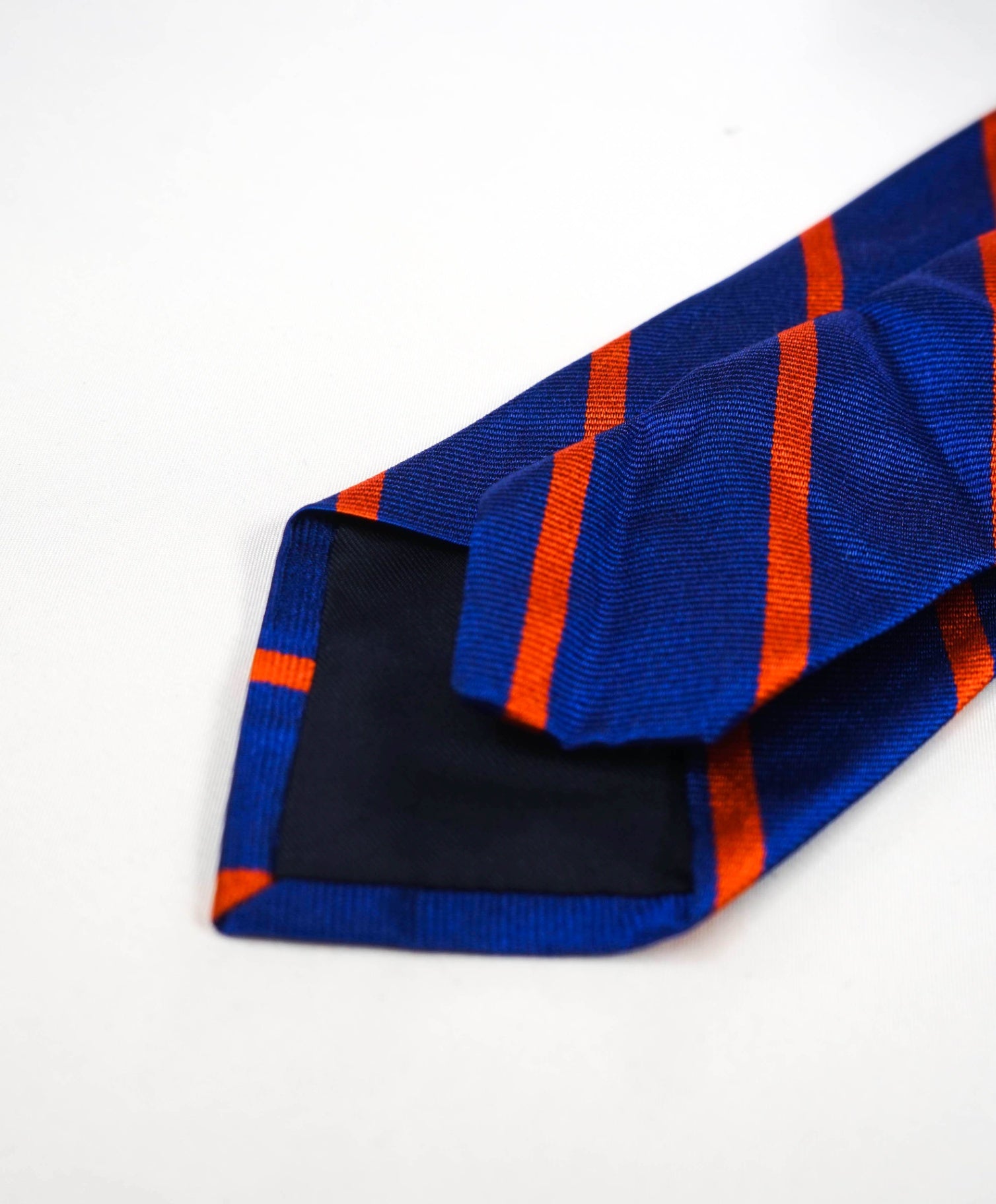 $125 POLO RALPH LAUREN - Blue/Orange Striped Silk Preppy - 3" Tie