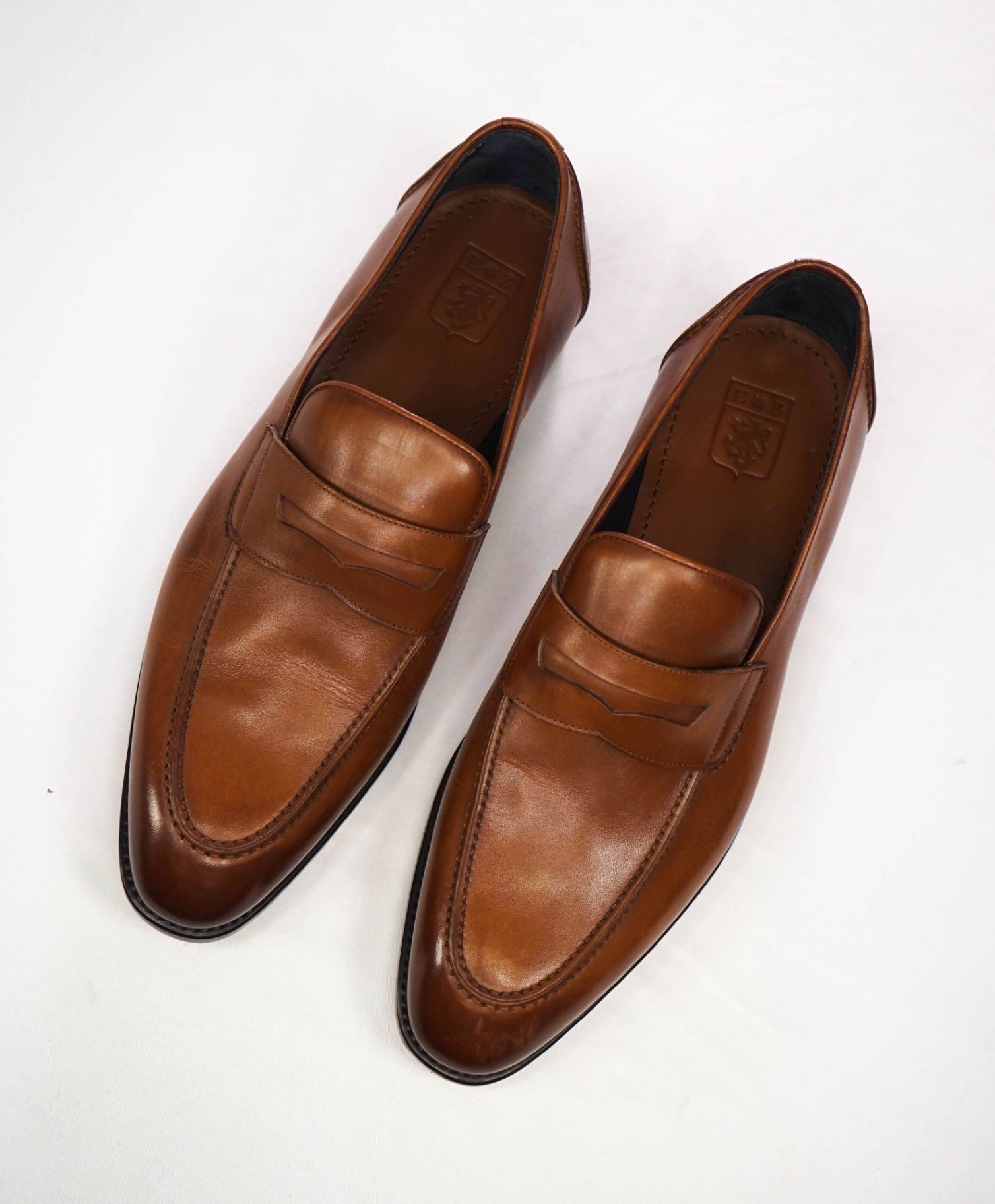$1,590 ZEGNA PREMIUM - Brown GOODYEAR Leather Loafers - US 9 (8UK)