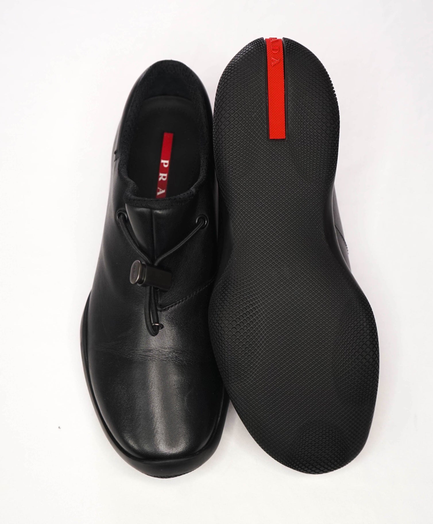 PRADA - Linea Rossa Black Leather Shoes - US 7.5 (6.5UK)