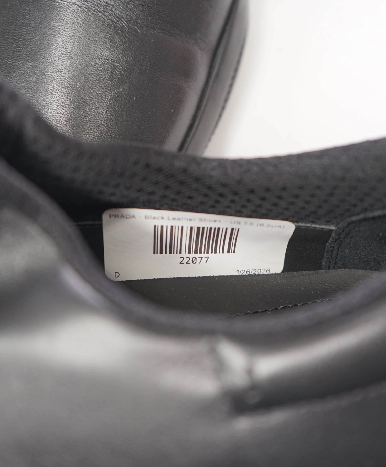 PRADA - Linea Rossa Black Leather Shoes - US 7.5 (6.5UK)