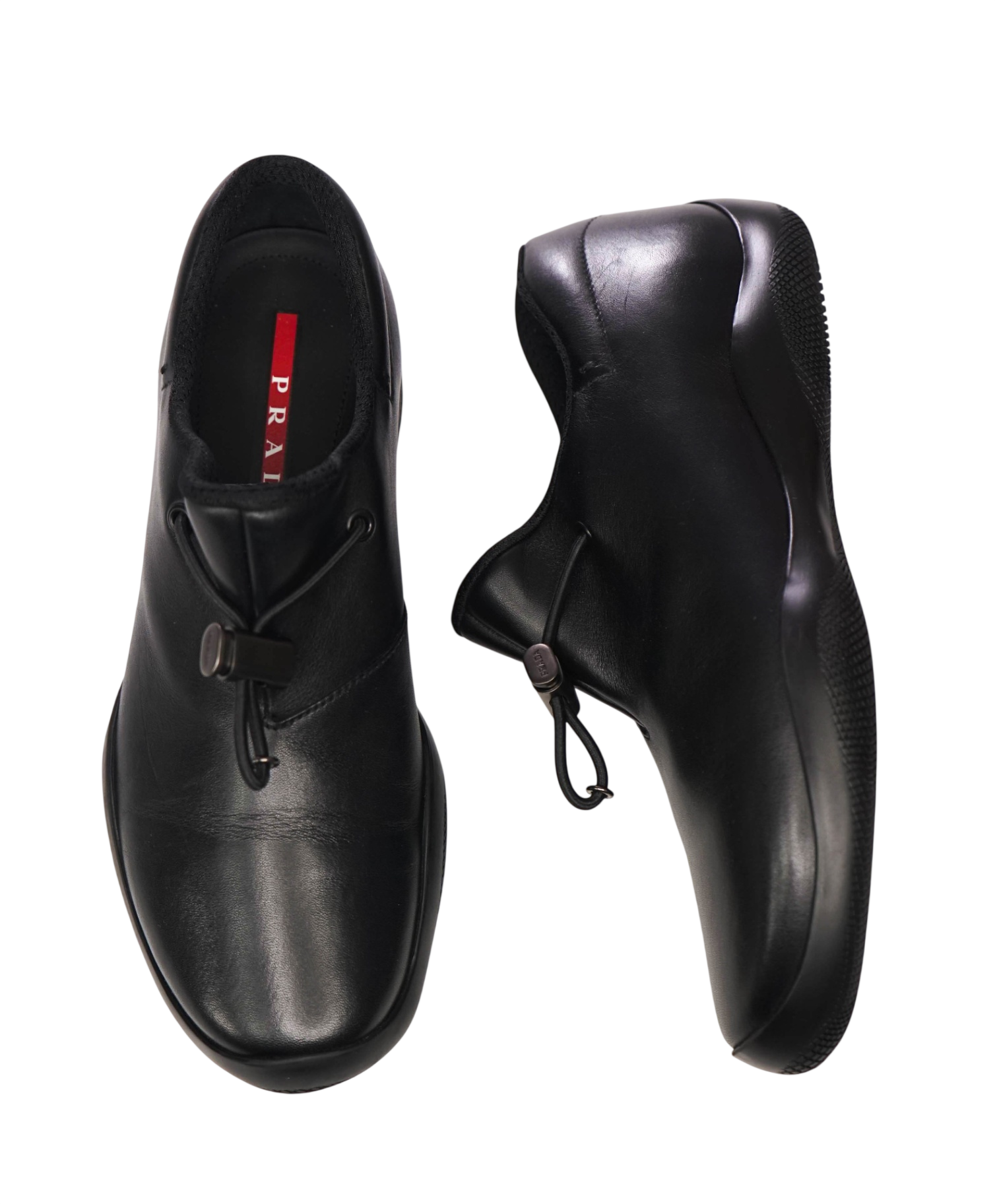 PRADA - Linea Rossa Black Leather Shoes - US 7.5 (6.5UK)
