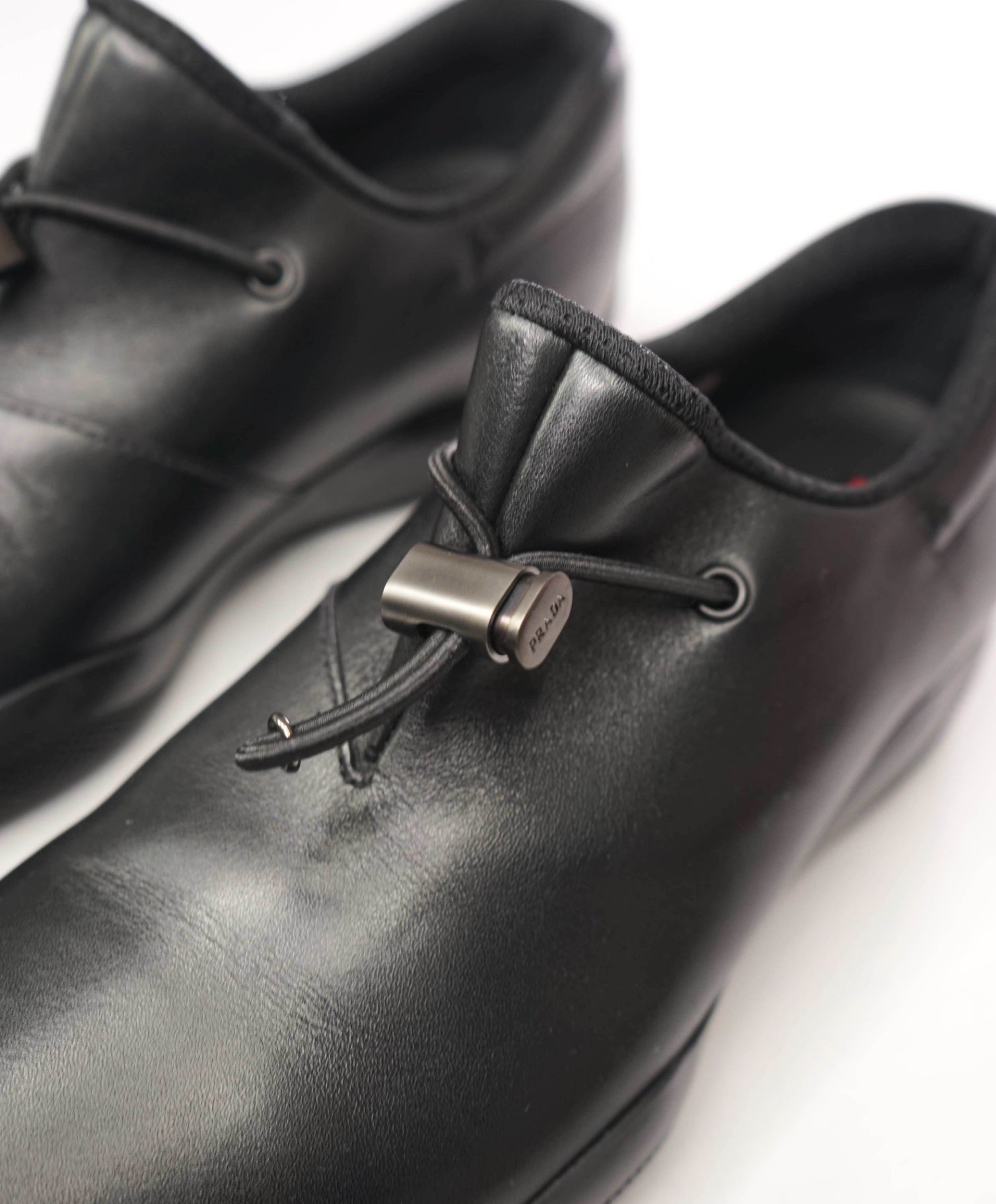 PRADA - Linea Rossa Black Leather Shoes - US 7.5 (6.5UK)