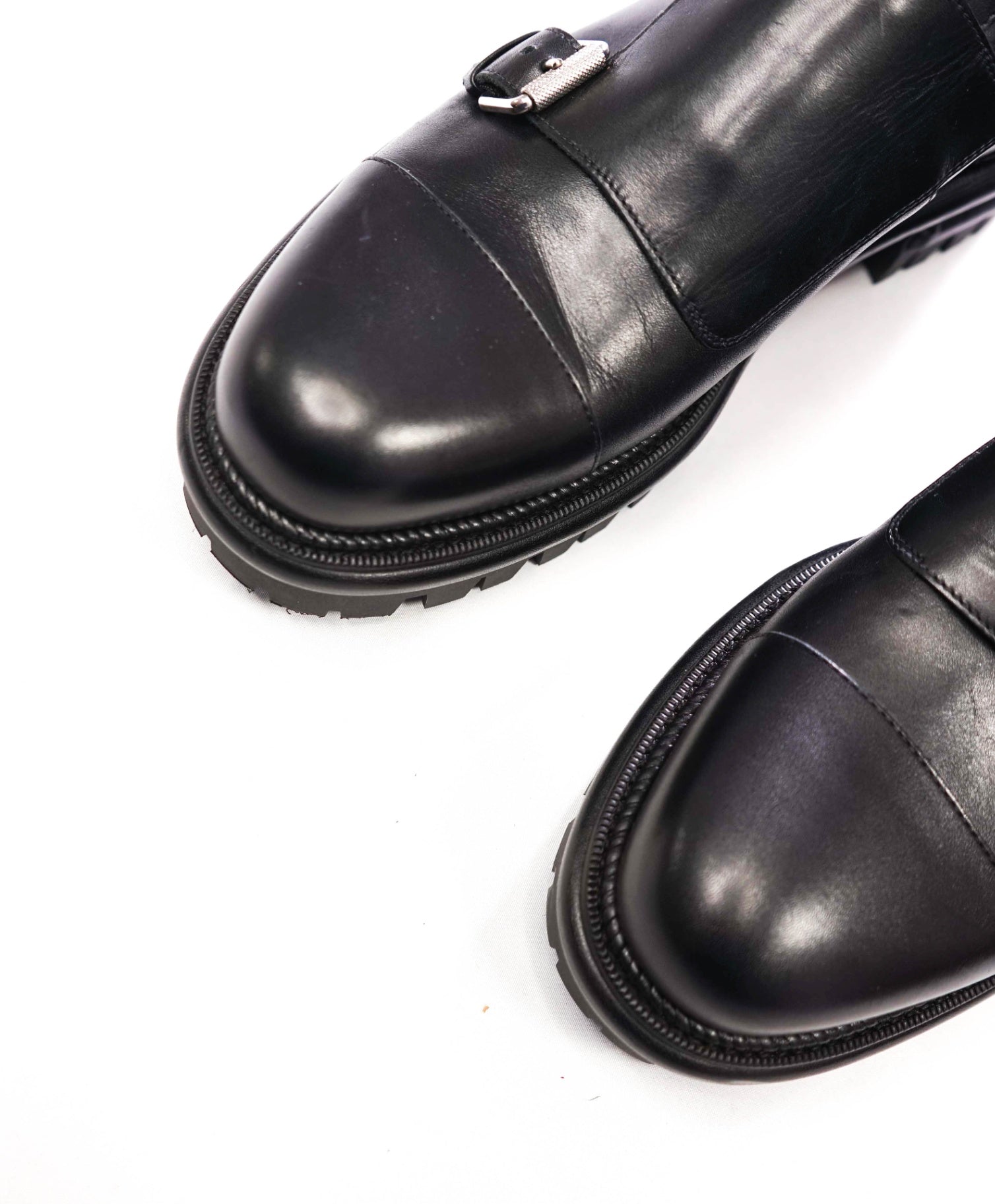 $2,030 CHRISTIAN LOUBOUTIN - Black Leather Boots - US 8 (41EU)