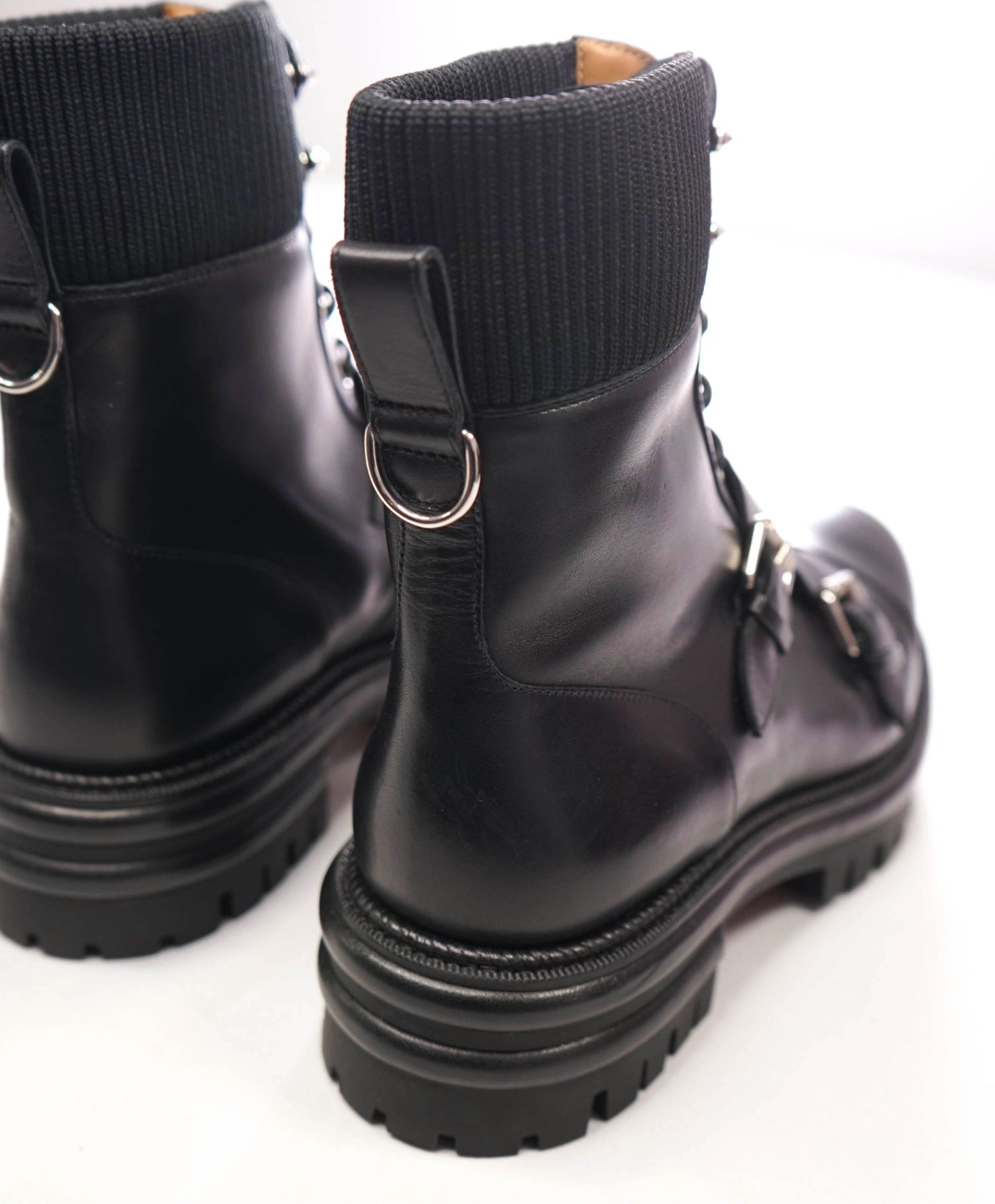 $2,030 CHRISTIAN LOUBOUTIN - Black Leather Boots - US 8 (41EU)