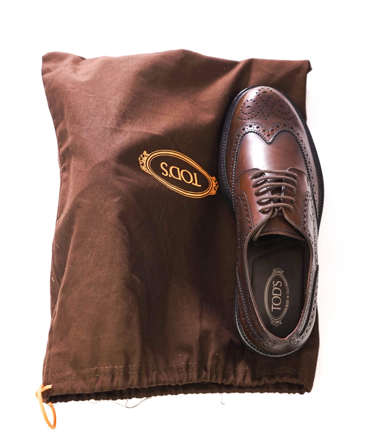 $775 TOD'S - Brown Leather Lug Sole Derby - US 8 (7UK)