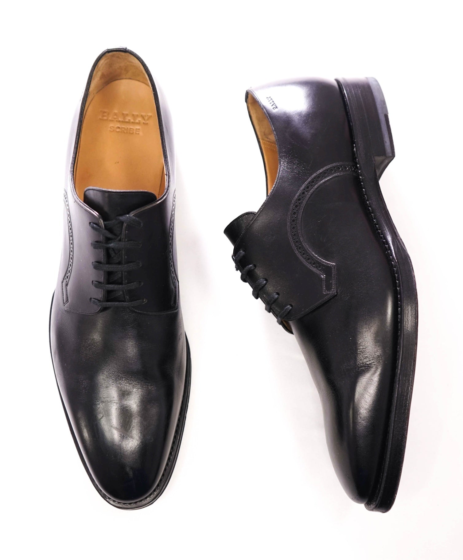 $1,195 BALLY SCRIBE - Goodyear Black Leather Derby - US 11 (UK10)