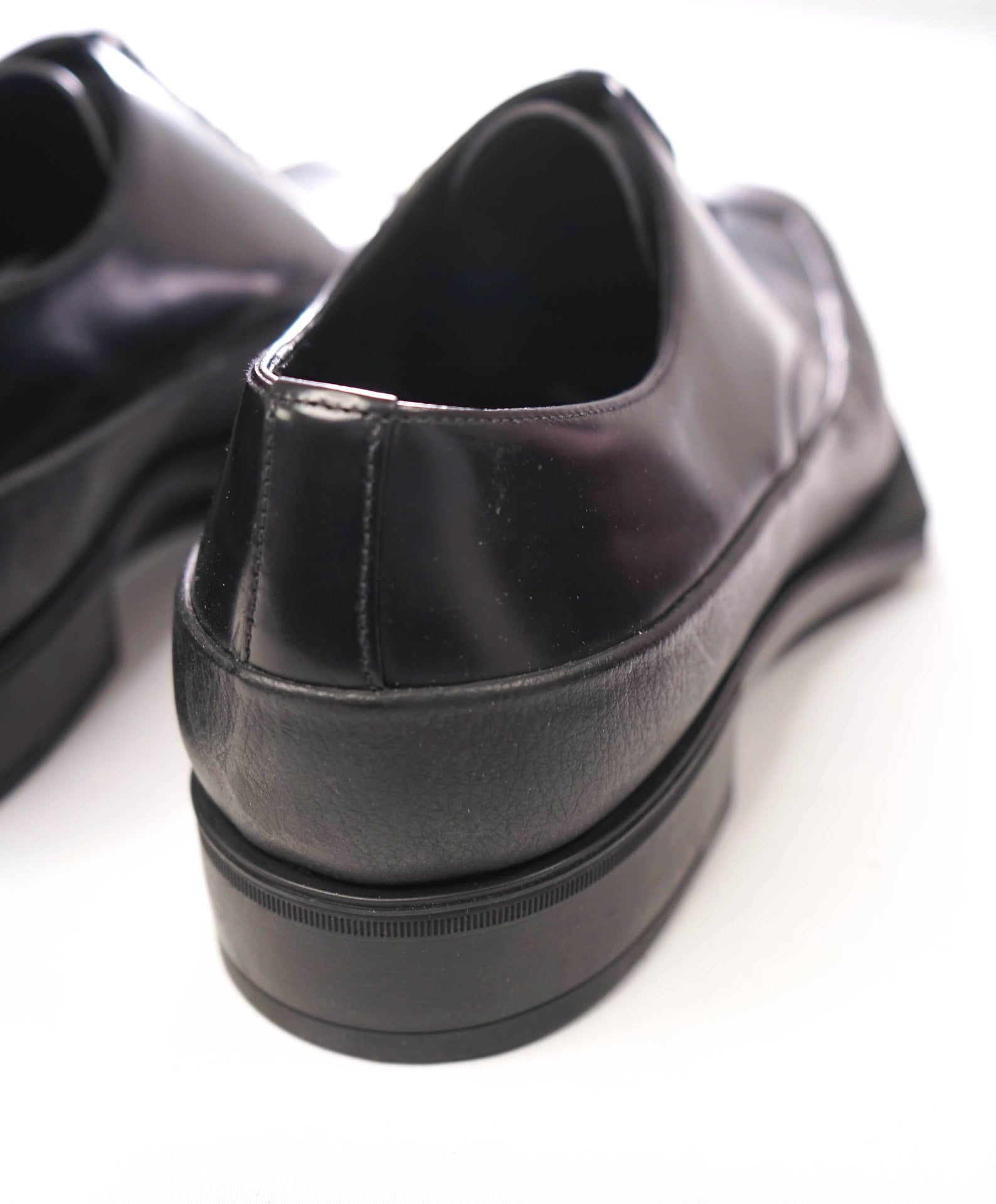 $1,320 PRADA - Black Leather Lug Sole Oxfords - US 13 (12UK)