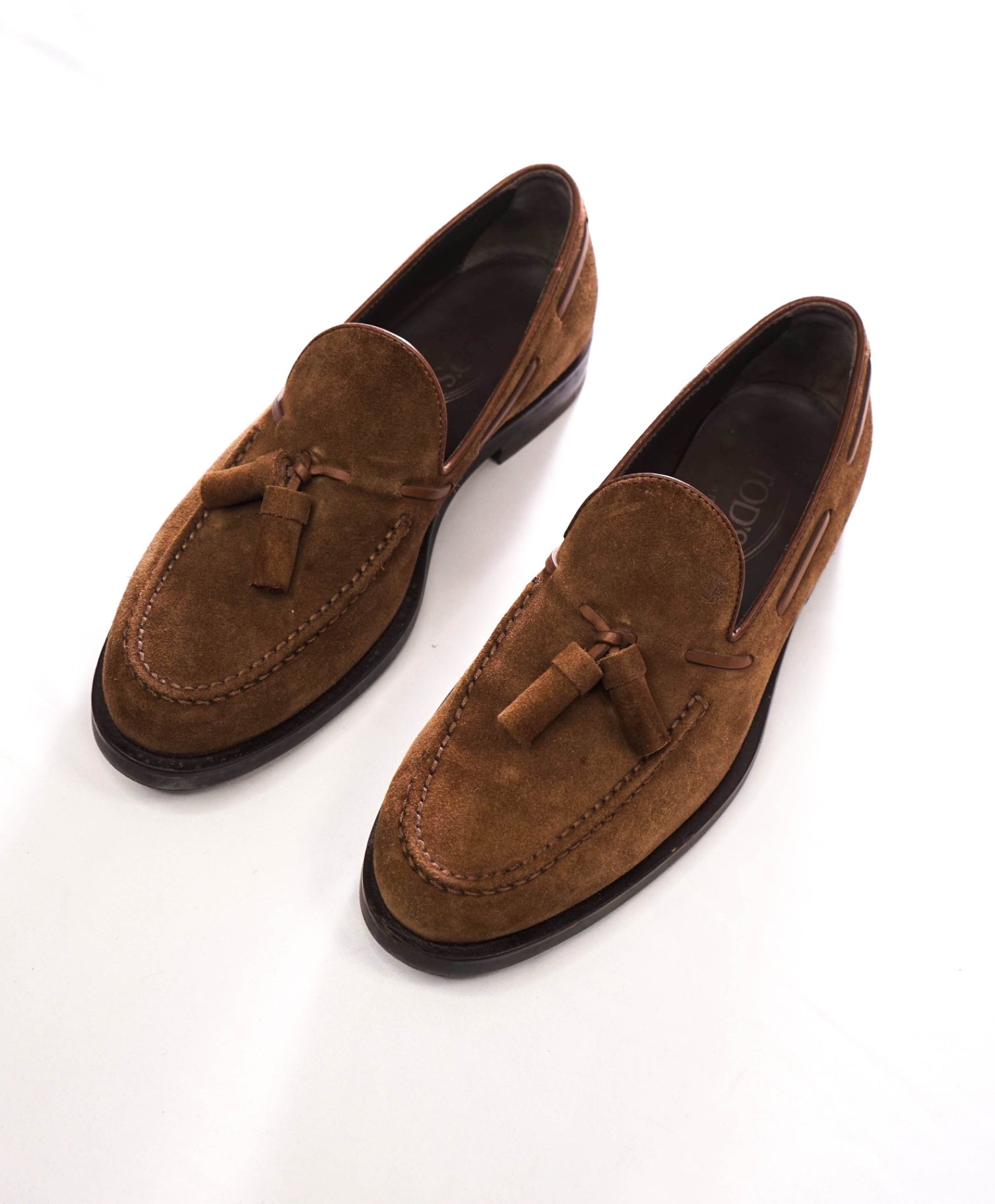 $675 TOD'S - Brown Suede Tassel Loafers - US 7.5 (6.5UK)