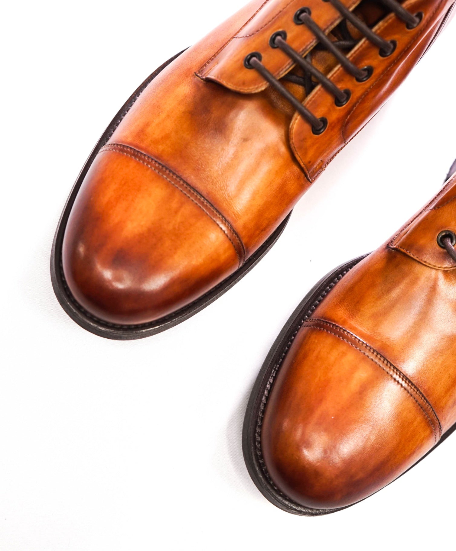 $575 MAGNANNI - Brown Patina Leather "Marcelo" Boots - 12 M