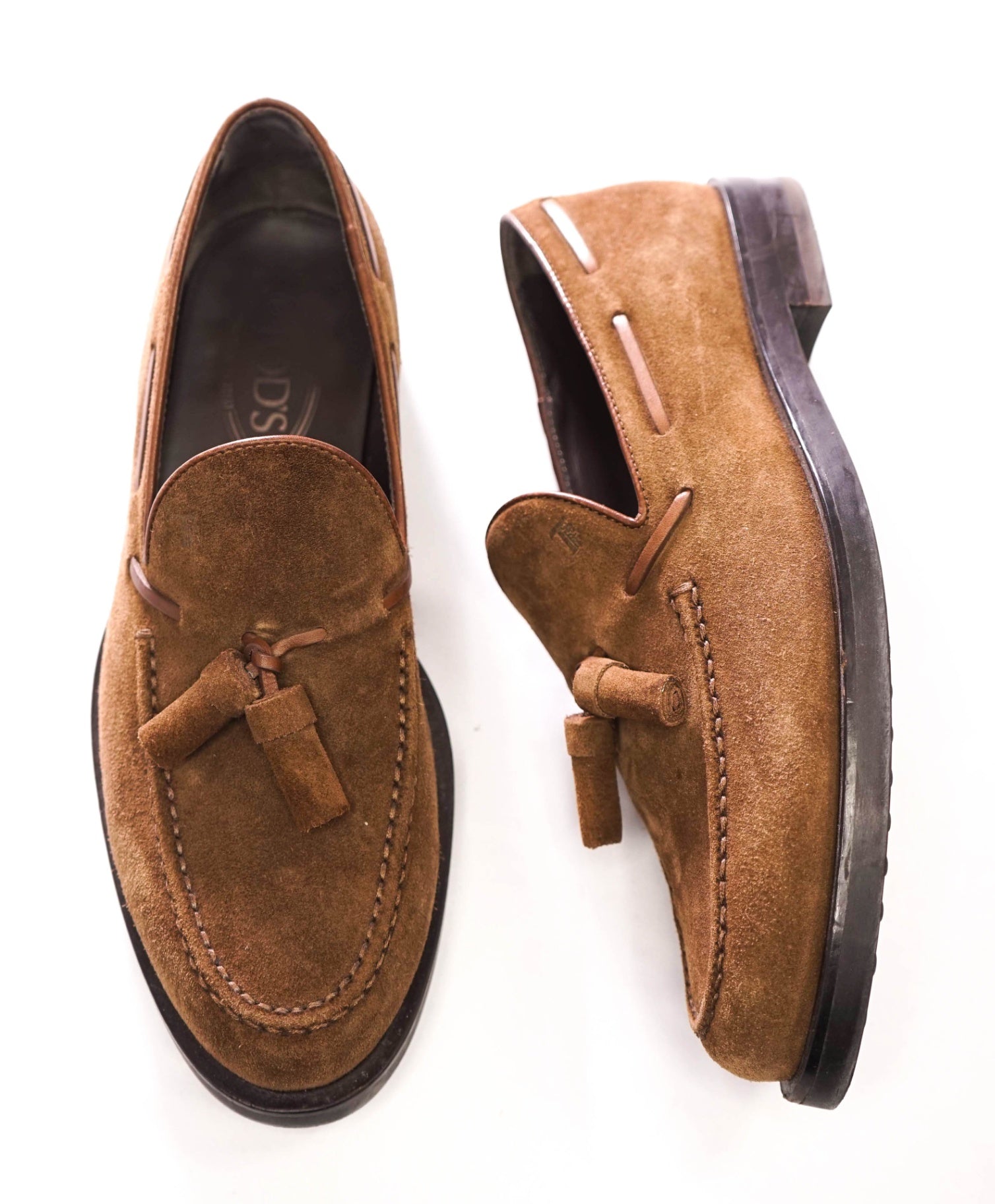 $675 TOD'S - Brown Suede Tassel Loafers - US 7.5 (6.5UK)