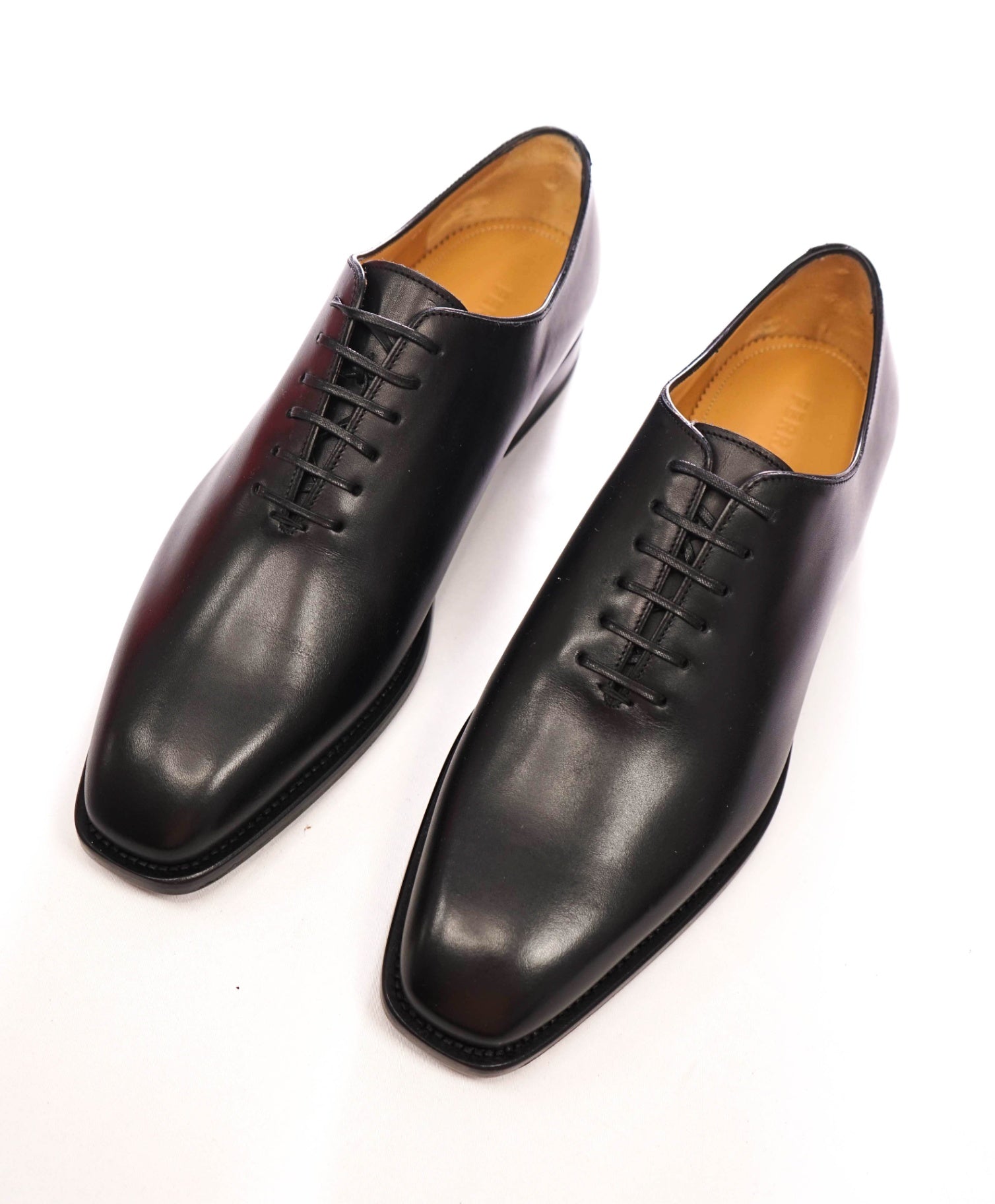 $1,090 FERRAGAMO - Black Leather "GEOFFREY" Oxfords - 8.5 EE