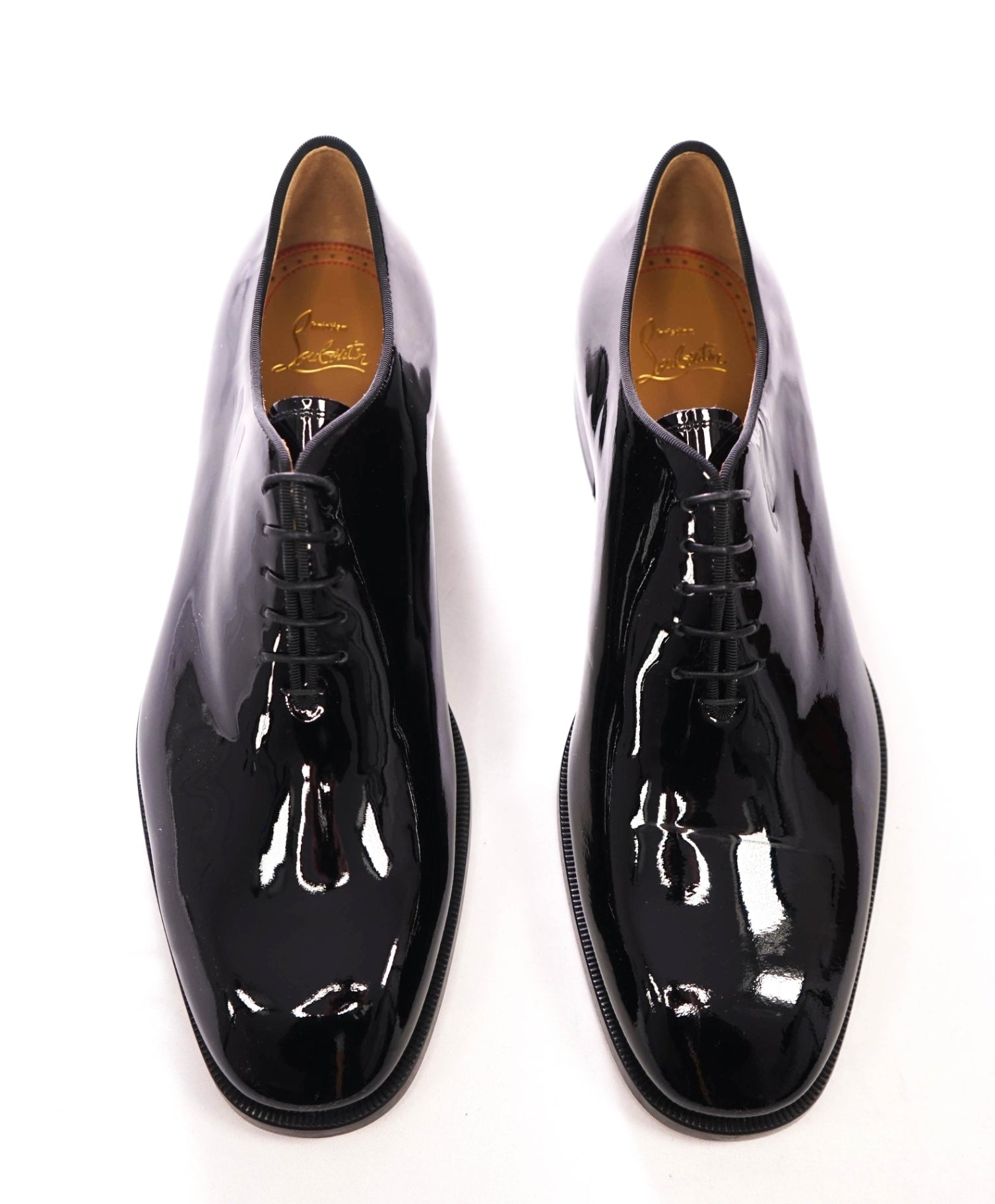 $1,145 CHRISTIAN LOUBOUTIN - *CORTEO* Black Patent Oxfords - US 8.5 (41.5EU)