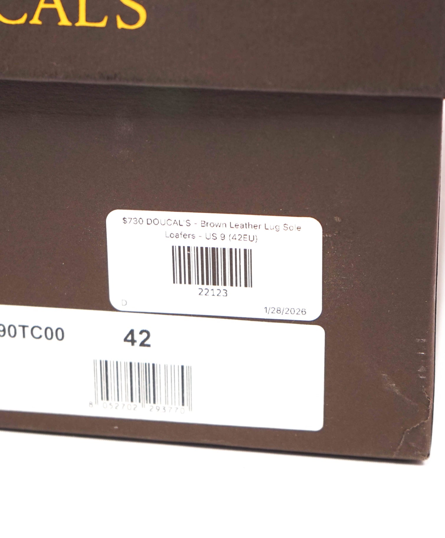 $730 DOUCAL'S - "Berluti Style" Brown Leather Lug Sole Loafers - US 9 (42EU)