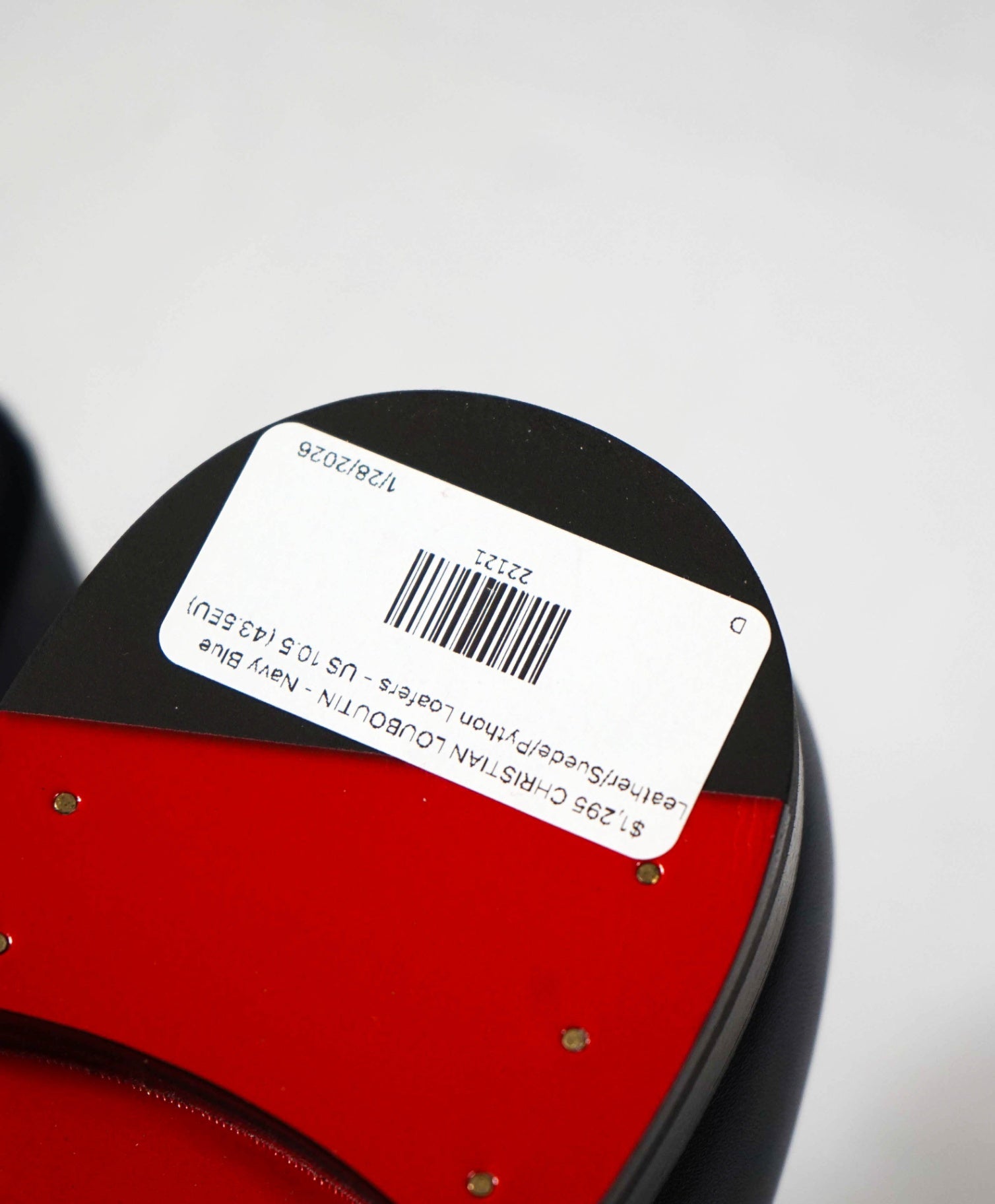 $1,595 CHRISTIAN LOUBOUTIN - Navy Leather/PYTHON Loafers - US 10.5 (43.5EU)