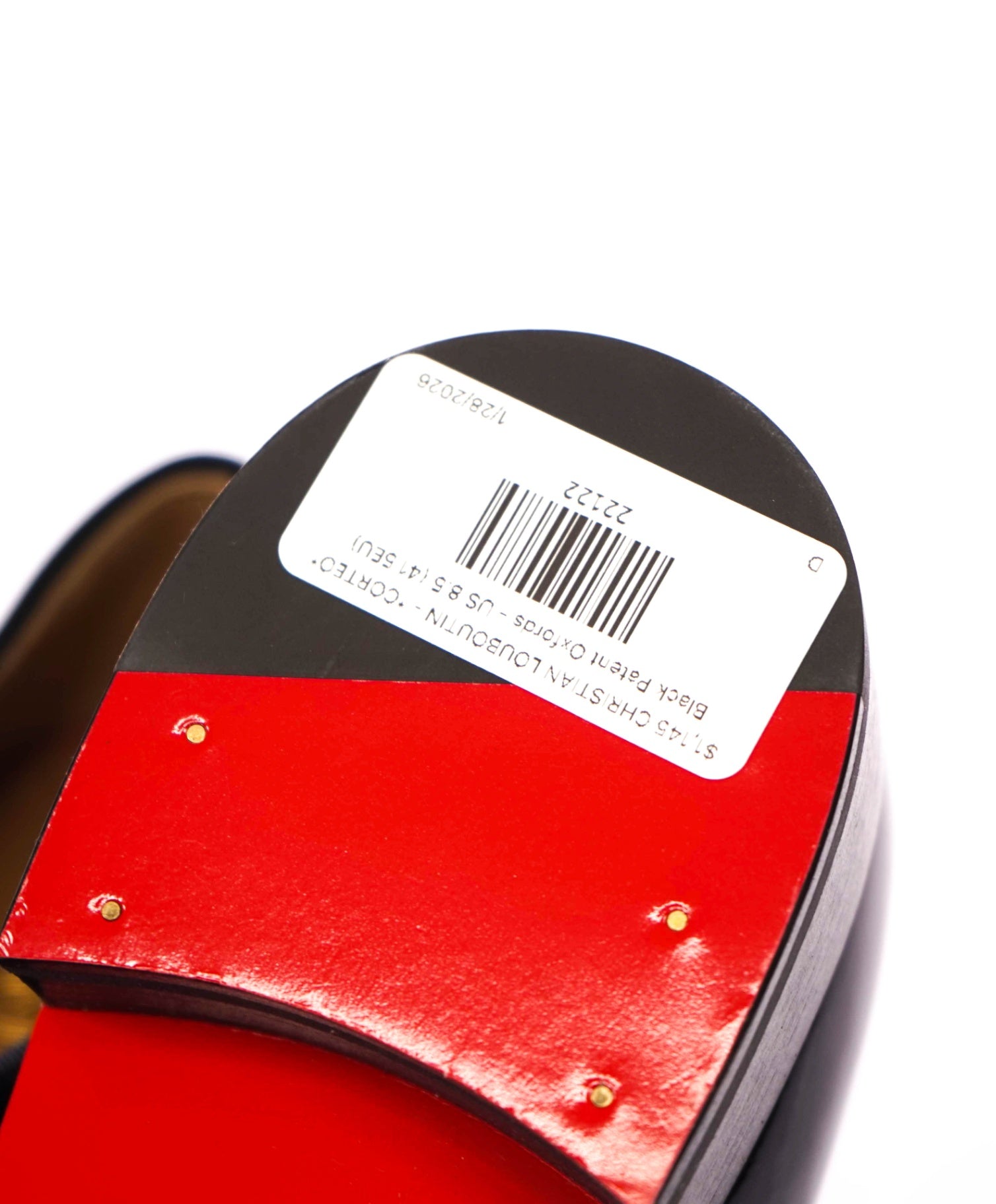 $1,145 CHRISTIAN LOUBOUTIN - *CORTEO* Black Patent Oxfords - US 8.5 (41.5EU)