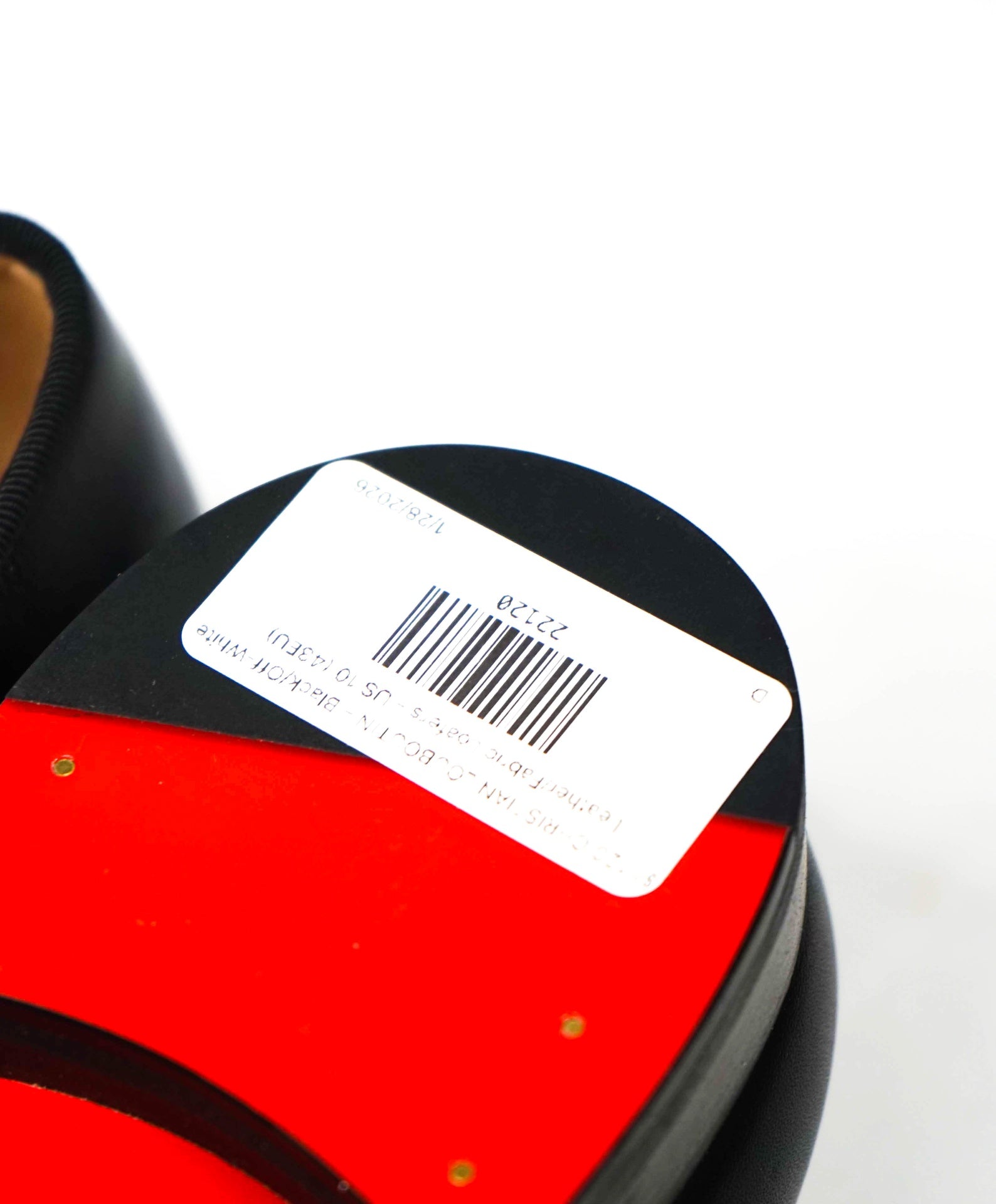 $1,120 CHRISTIAN LOUBOUTIN - Black/Ivory Leather/Fabric Loafers - US 10 (43EU)