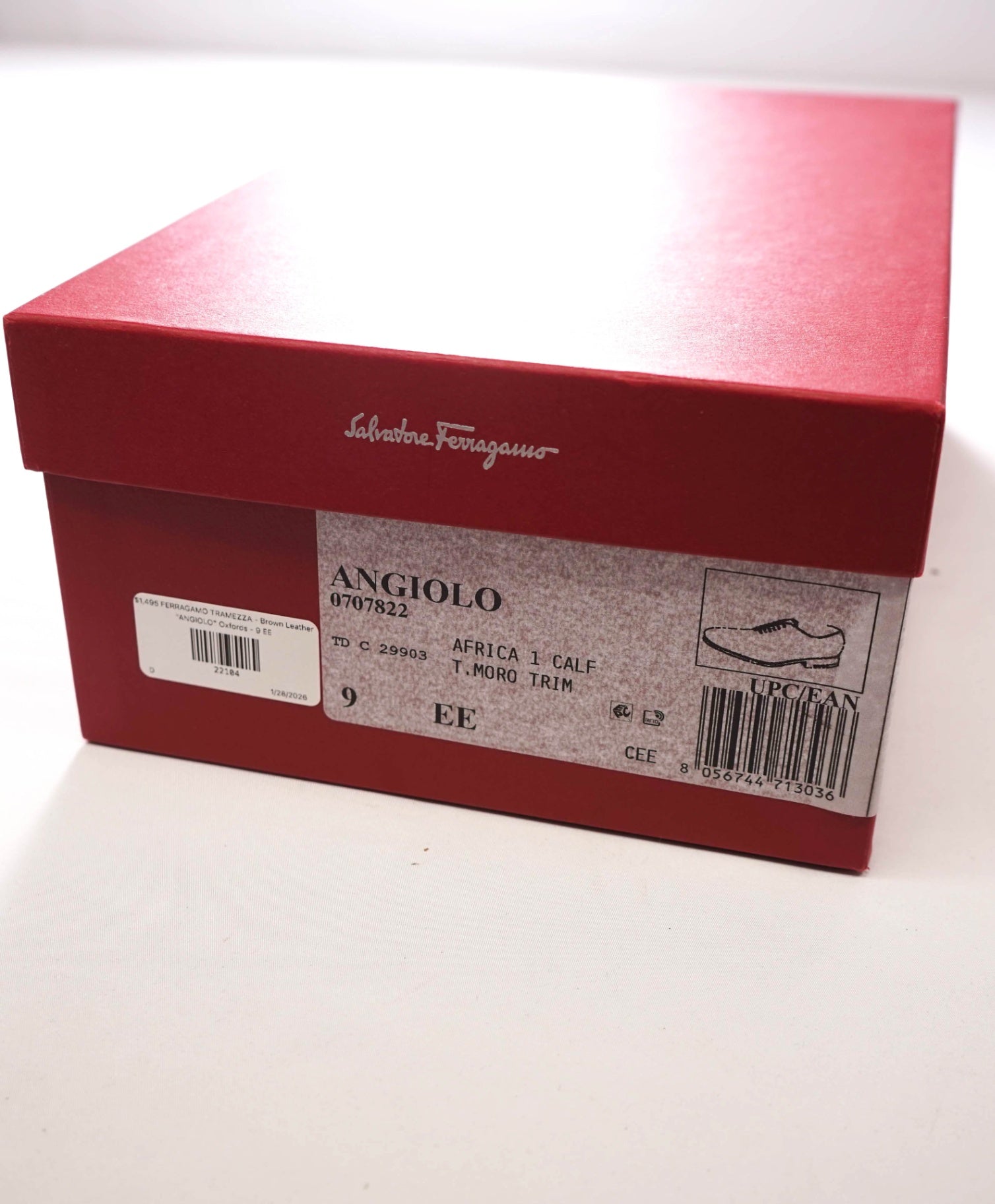 $1,495 FERRAGAMO TRAMEZZA - Brown Leather "ANGIOLO" Oxfords - 9 EE