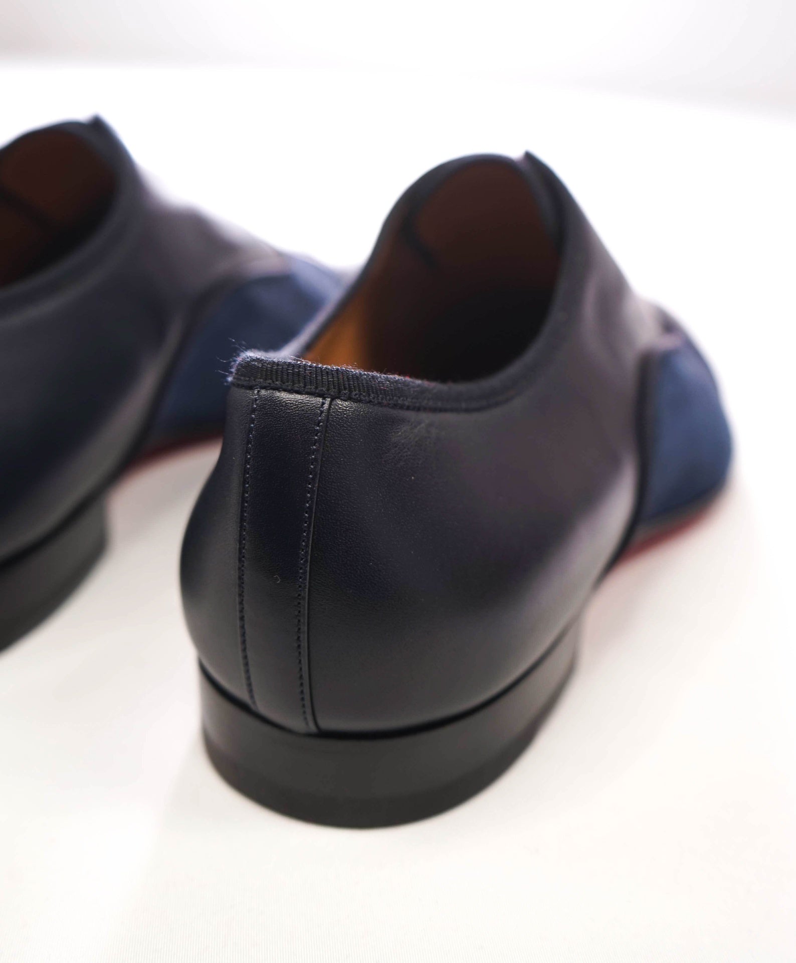 $1,595 CHRISTIAN LOUBOUTIN - Navy Leather/PYTHON Loafers - US 10.5 (43.5EU)