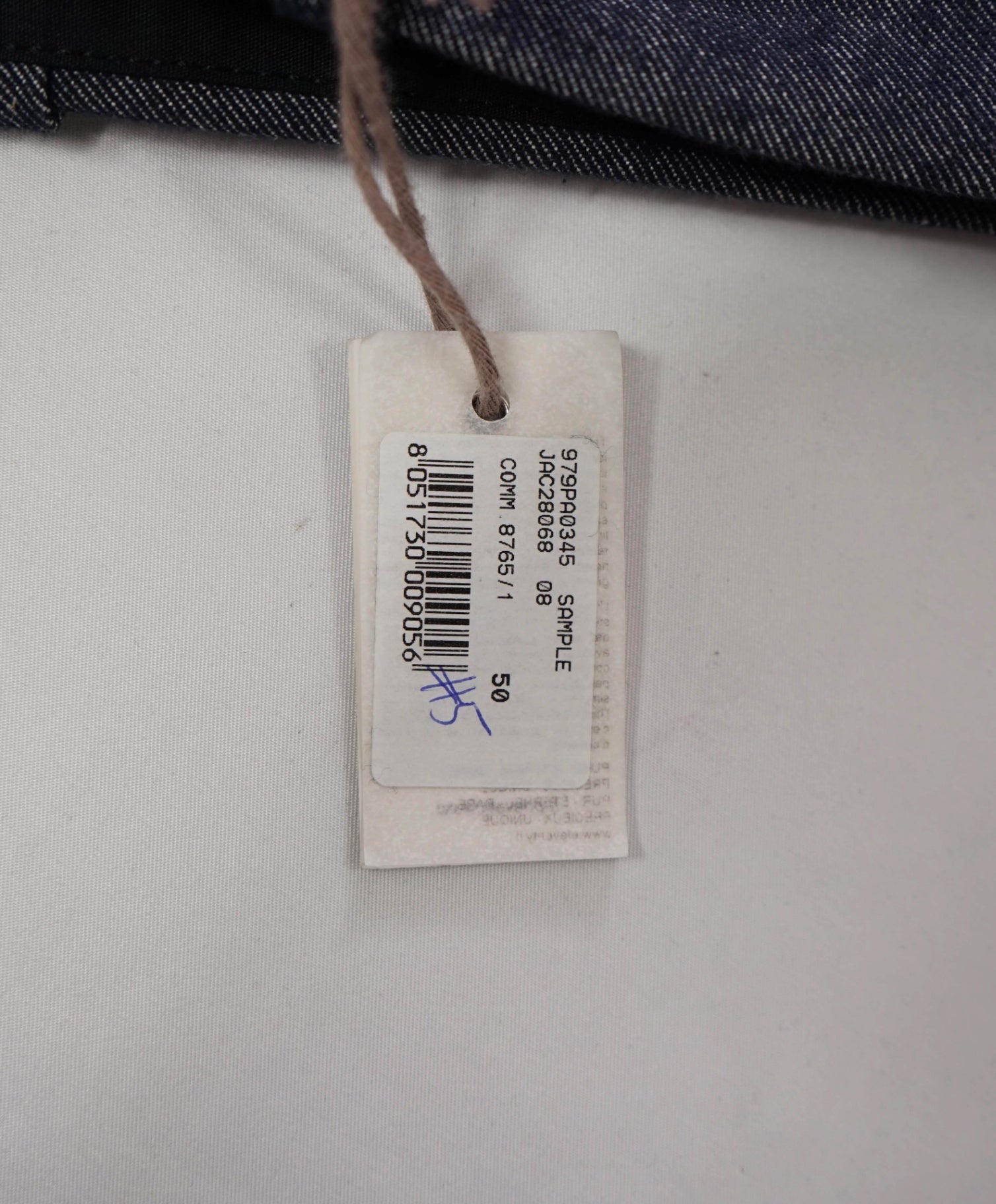 $395 ELEVENTY - Navy Cotton/Wool Denim Dress Pants - 34W