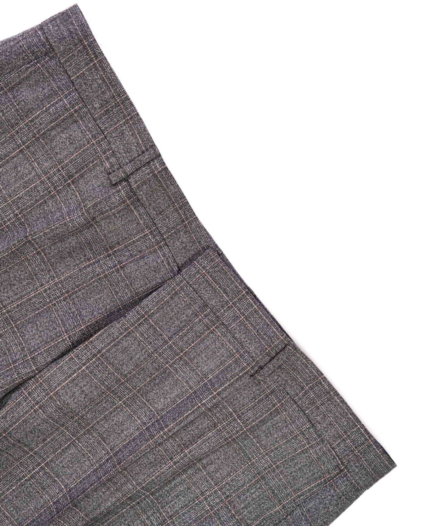 $295 HUGO BOSS - Gray Plaid Wool Flat Front Dress Pants - 40W