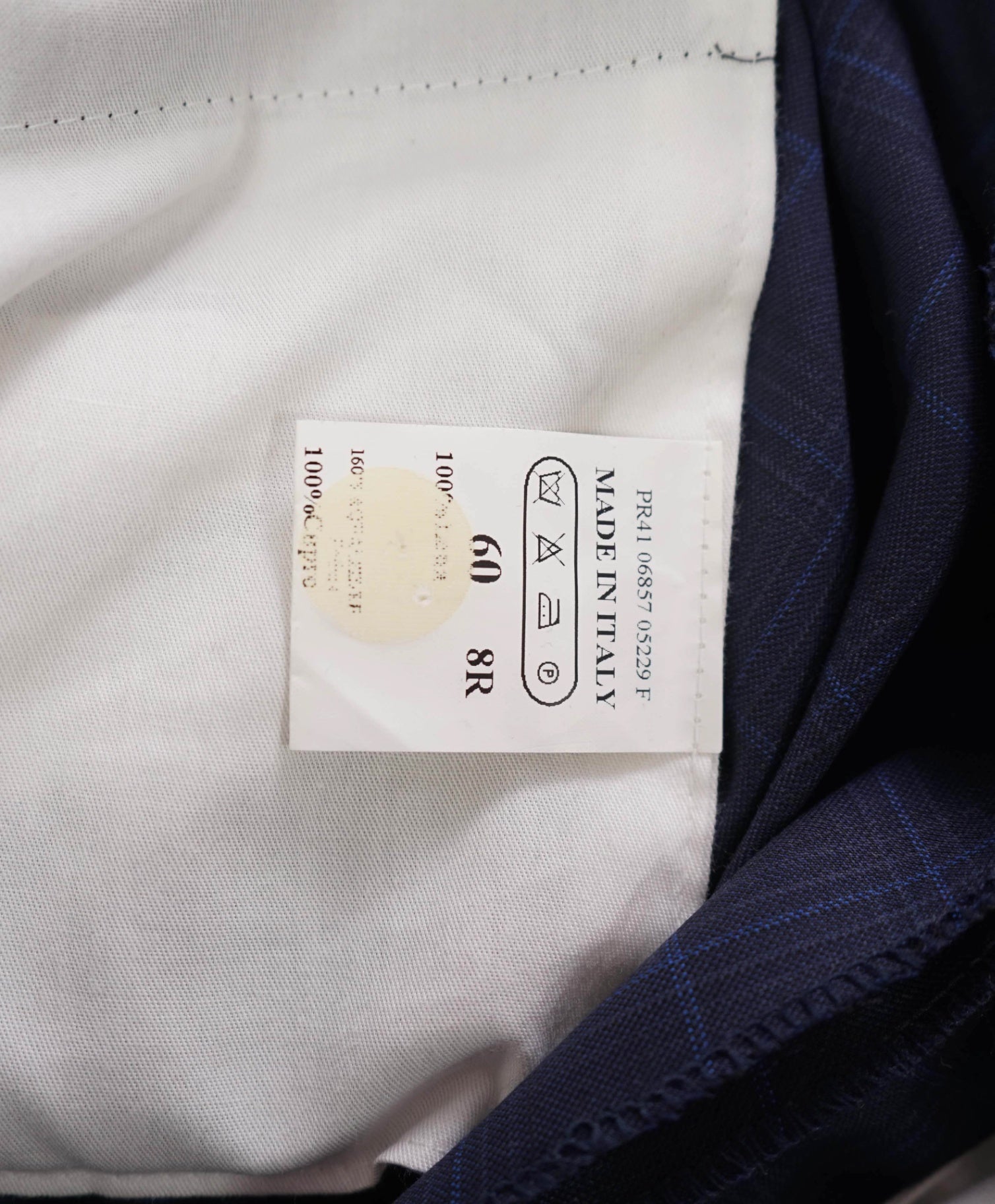 $725 ISAIA - Plaid Navy Blue Wool Pants - 42W