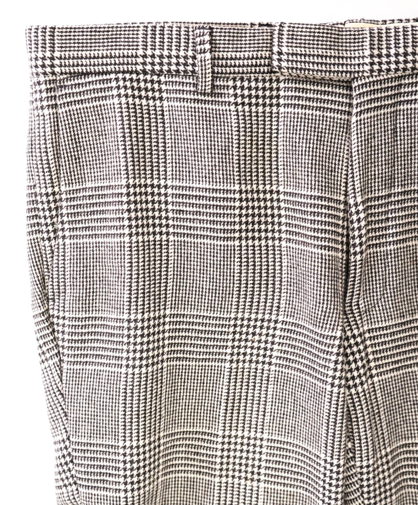 $335 GANT - Black/White Plaid Flannel Ivory Lining Wool Pants - 36W