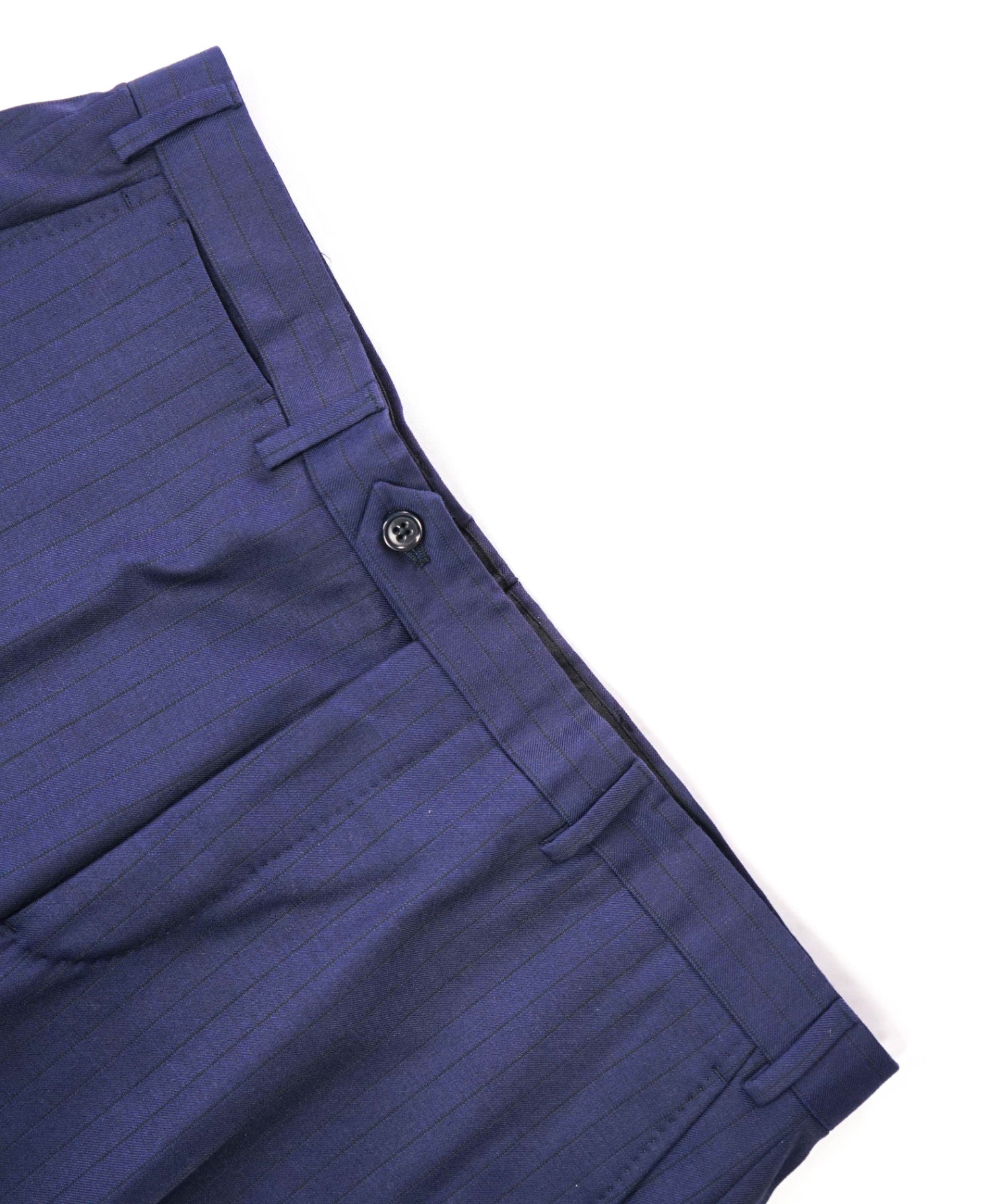 $495 ARMANI COLLEZIONI - Navy Tonal Blue Stripe Wool Pants - 36W