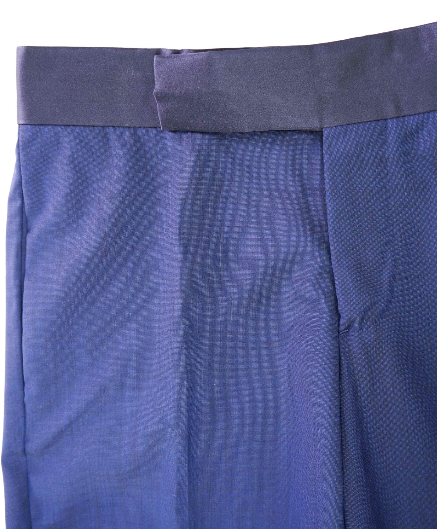 $595 ARMANI COLLEZIONI - Navy Blue Wool Tuxedo Pants - 31W