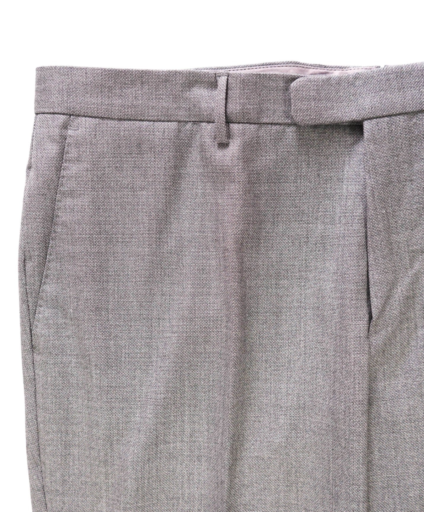 $295 HUGO BOSS - Gray Wool/Silk Flat Front Dress Pants - 39W