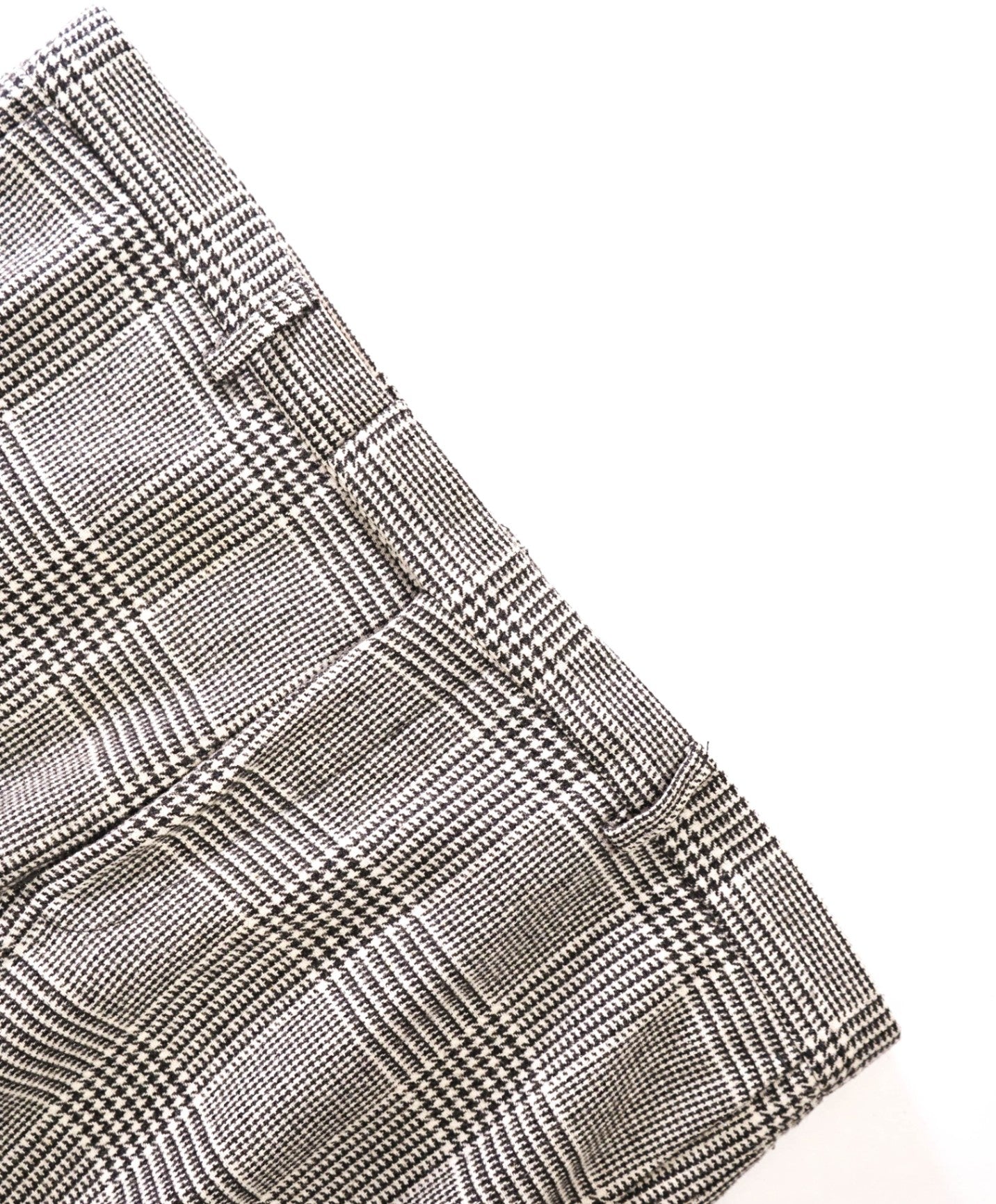 $335 GANT - Black/White Plaid Flannel Ivory Lining Wool Pants - 36W