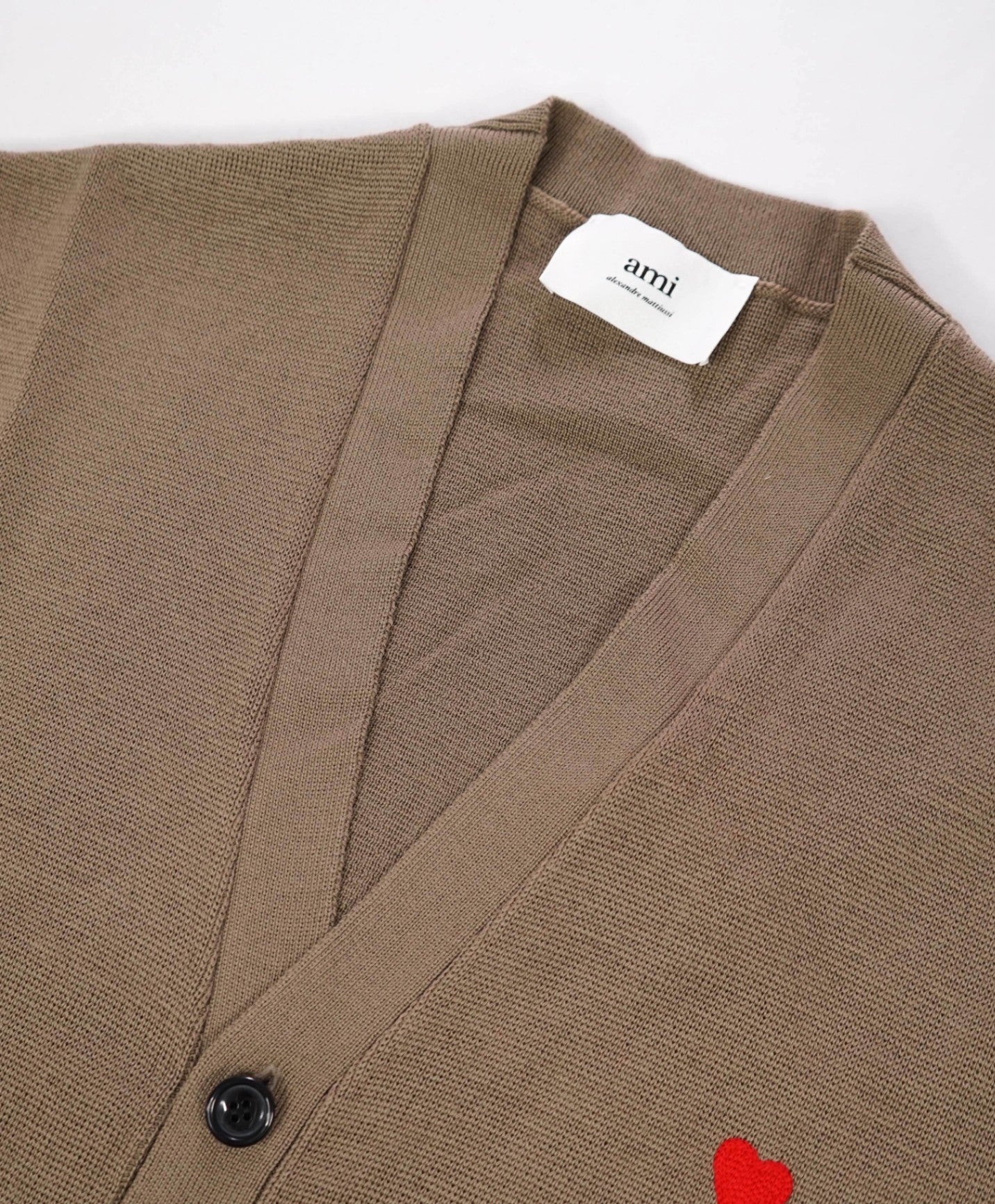 $600 AMI - Brown Camel Merino Wool Cardigan - L