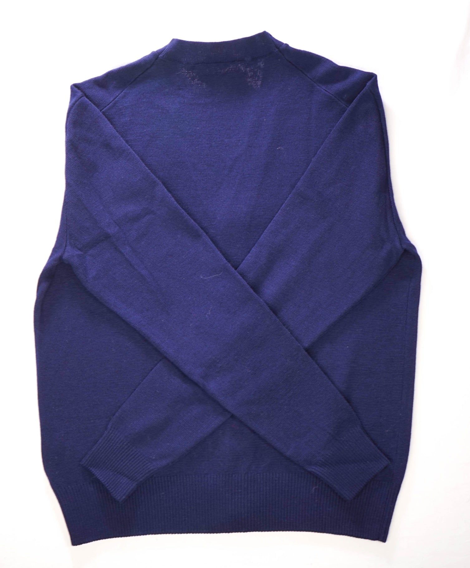 $600 AMI - Navy Blue Merino Wool Cardigan - XL