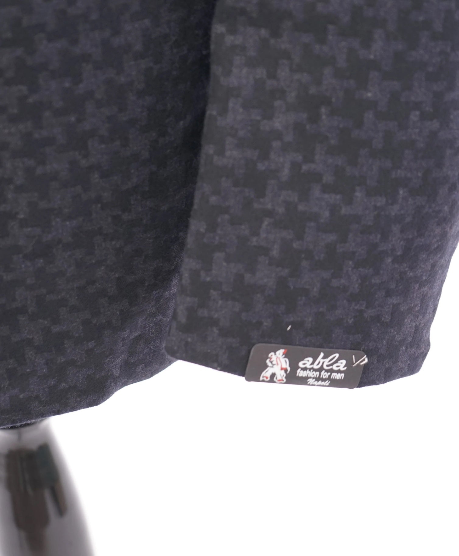 $3,895 ABLA - Wide Peak Lapel Houndstooth Blazer "TOM FORD STYLE" - 46R