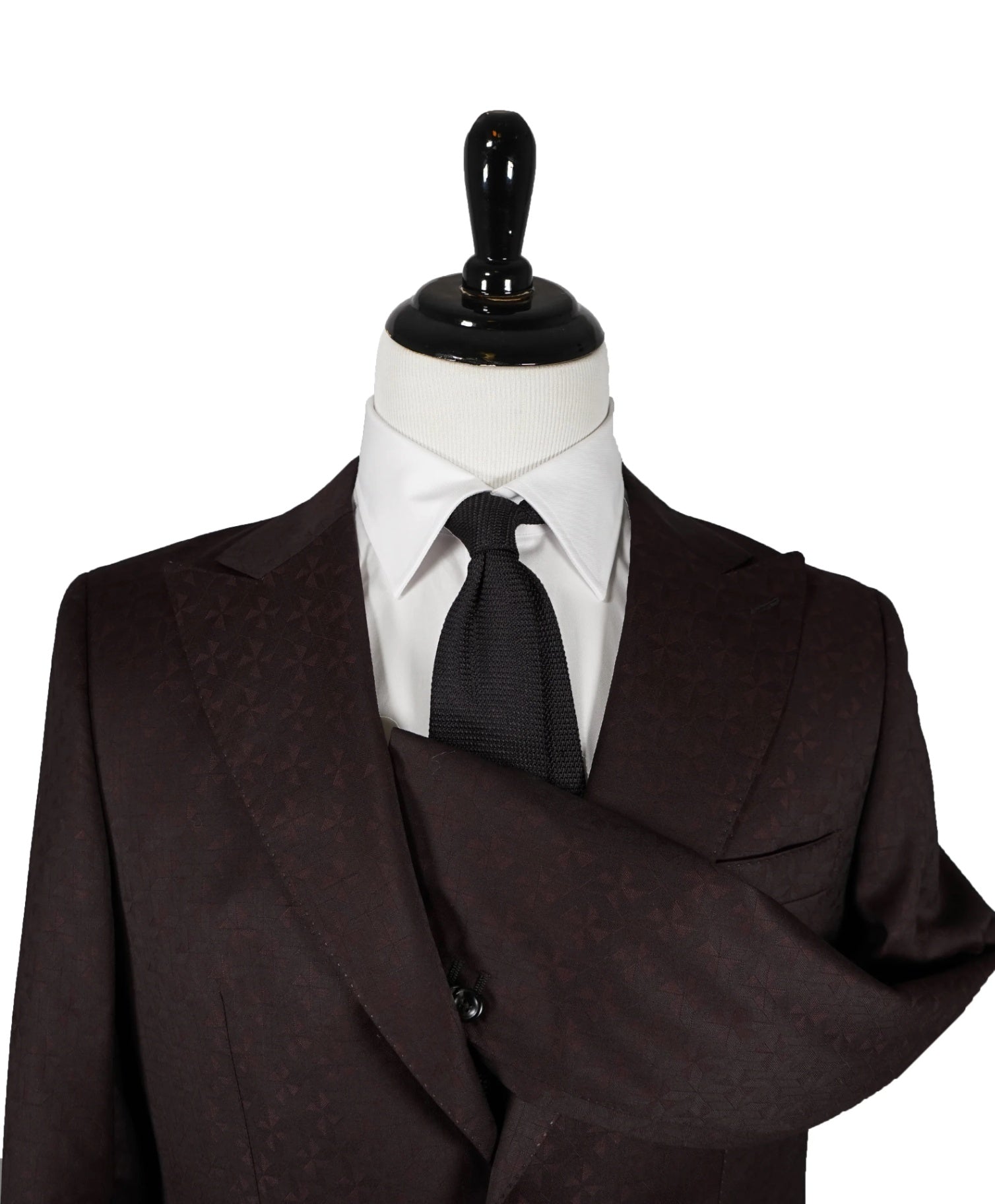 $895 TONELLO - Wide Peak Lapel Dinner Jacket Geometric - 40R