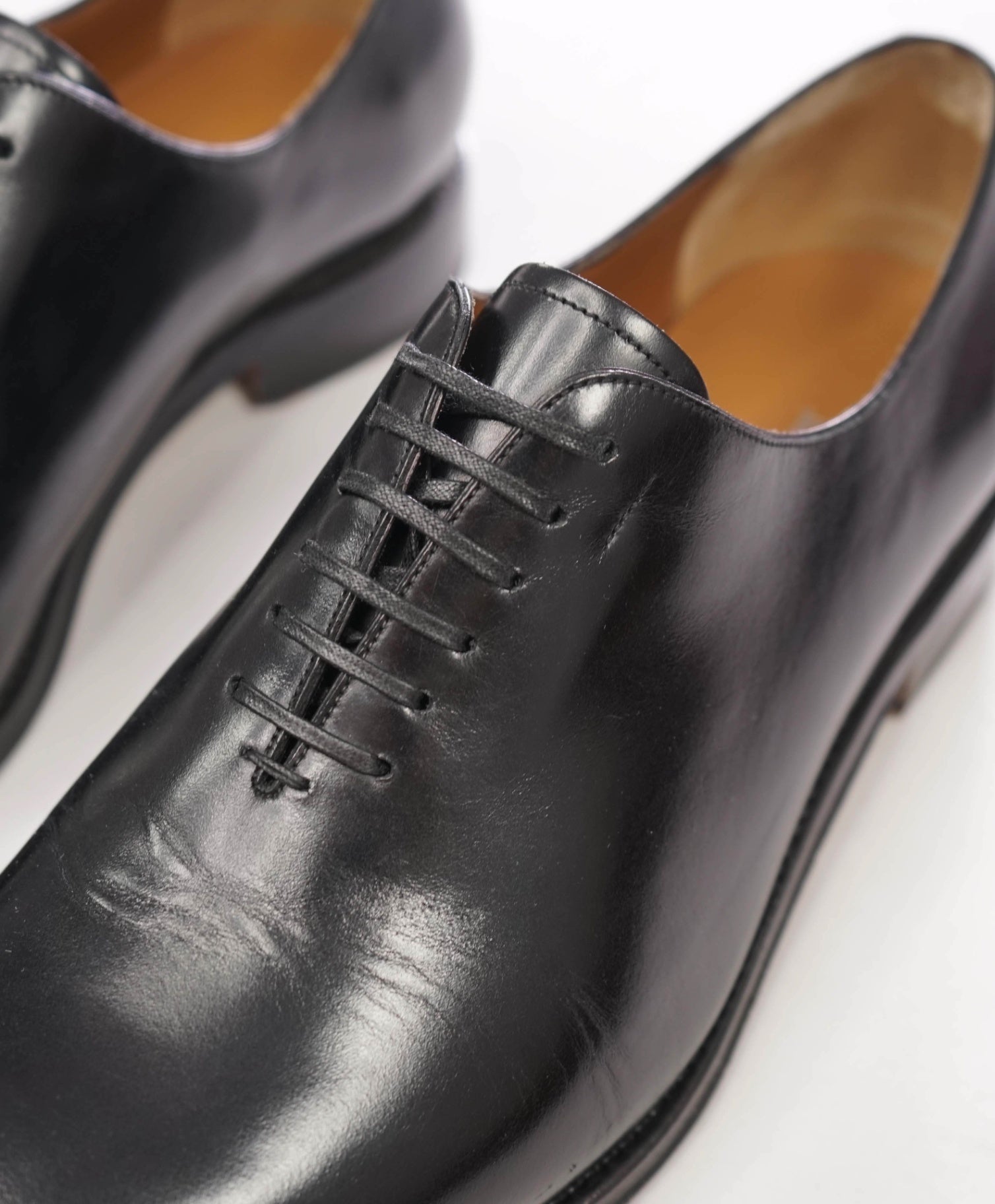 $1,395 FERRAGAMO - Black "Carmelo" "TRAMEZZA" Oxfords - 10.5 EE