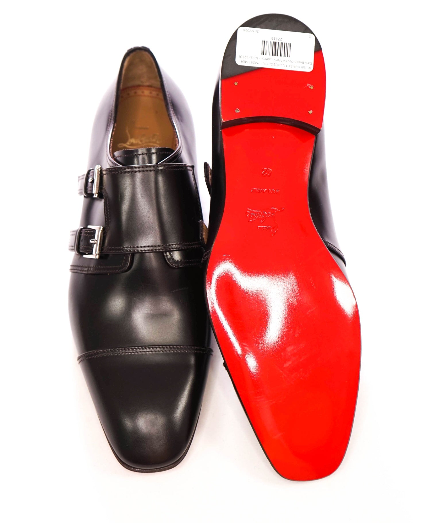 $1,150 CHRISTIAN LOUBOUTIN - *MORTIMER* Dark Brown Double Monk Loafers - US 9 (42EU)