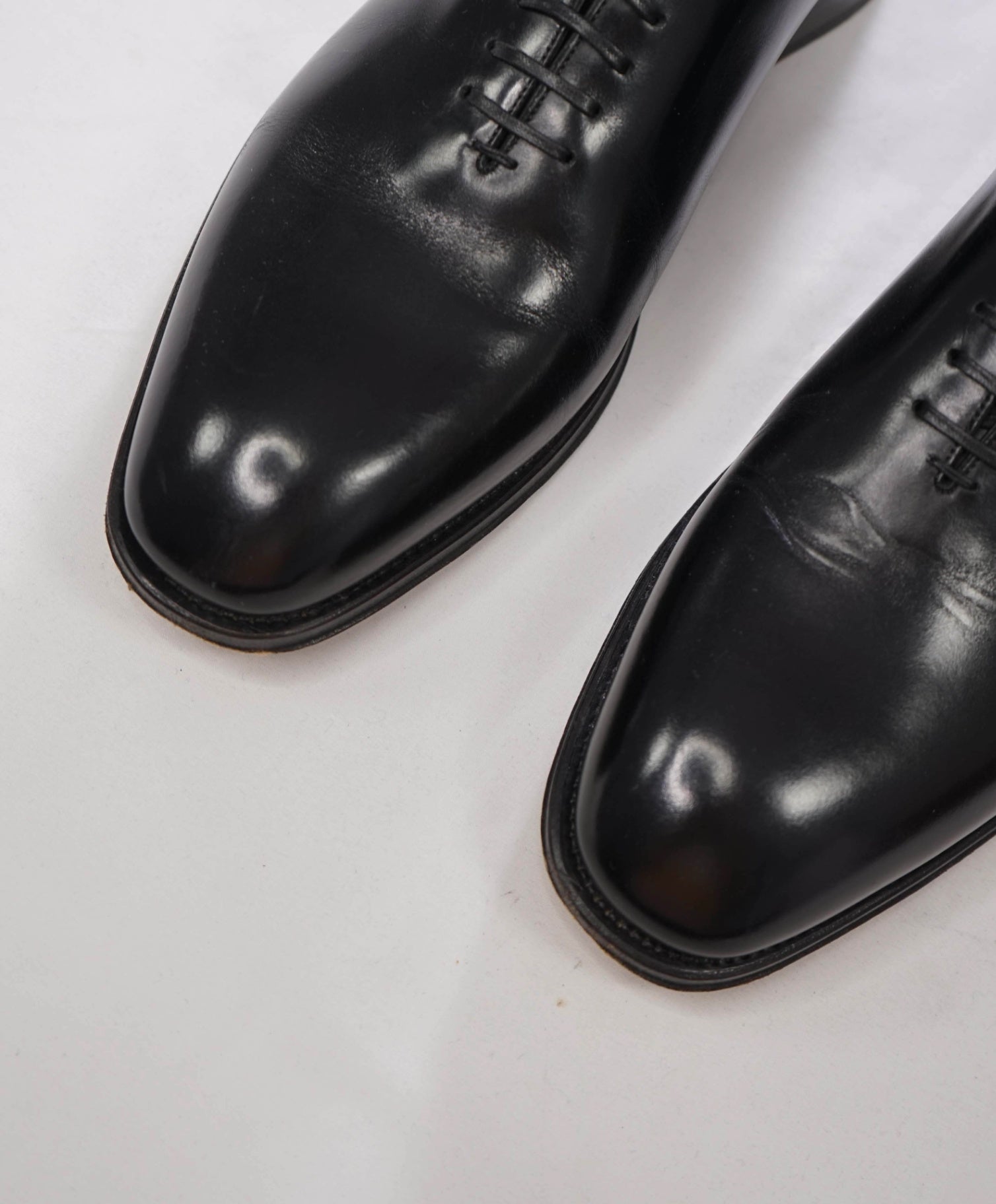 $1,395 FERRAGAMO - Black "Carmelo" "TRAMEZZA" Oxfords - 10.5 EE