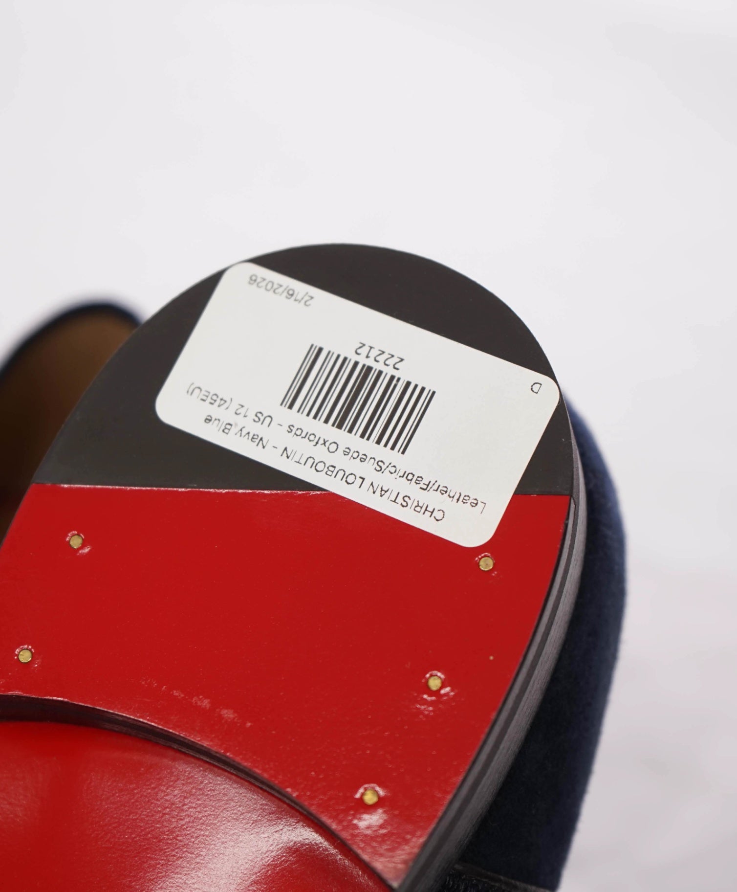 $1,050 CHRISTIAN LOUBOUTIN - *GREGGO* Suede Navy Oxfords - US 12 (45EU)