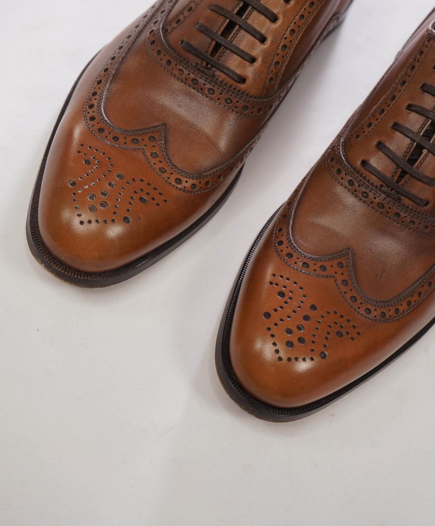 $750 FERRAGAMO - Brown Leather STUDIO Oxfords - 10.5 EE