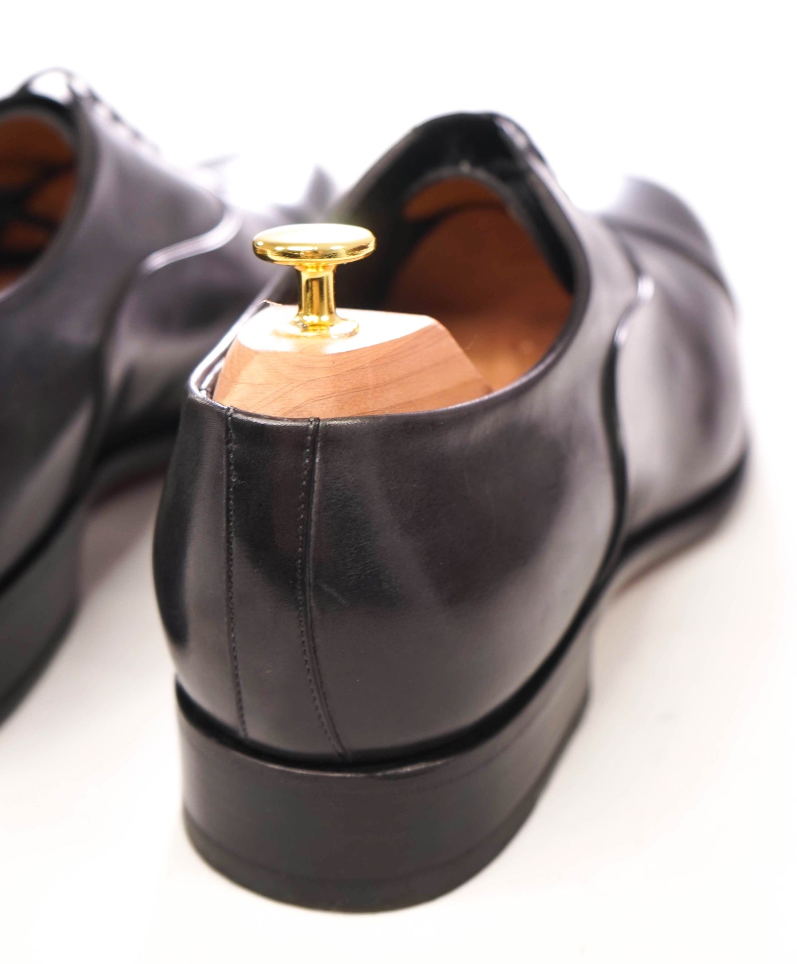 $1,320 SANTONI - ISAAC Gray "GOODYEAR" Leather Oxfords - US 9.5 (UK8.5)