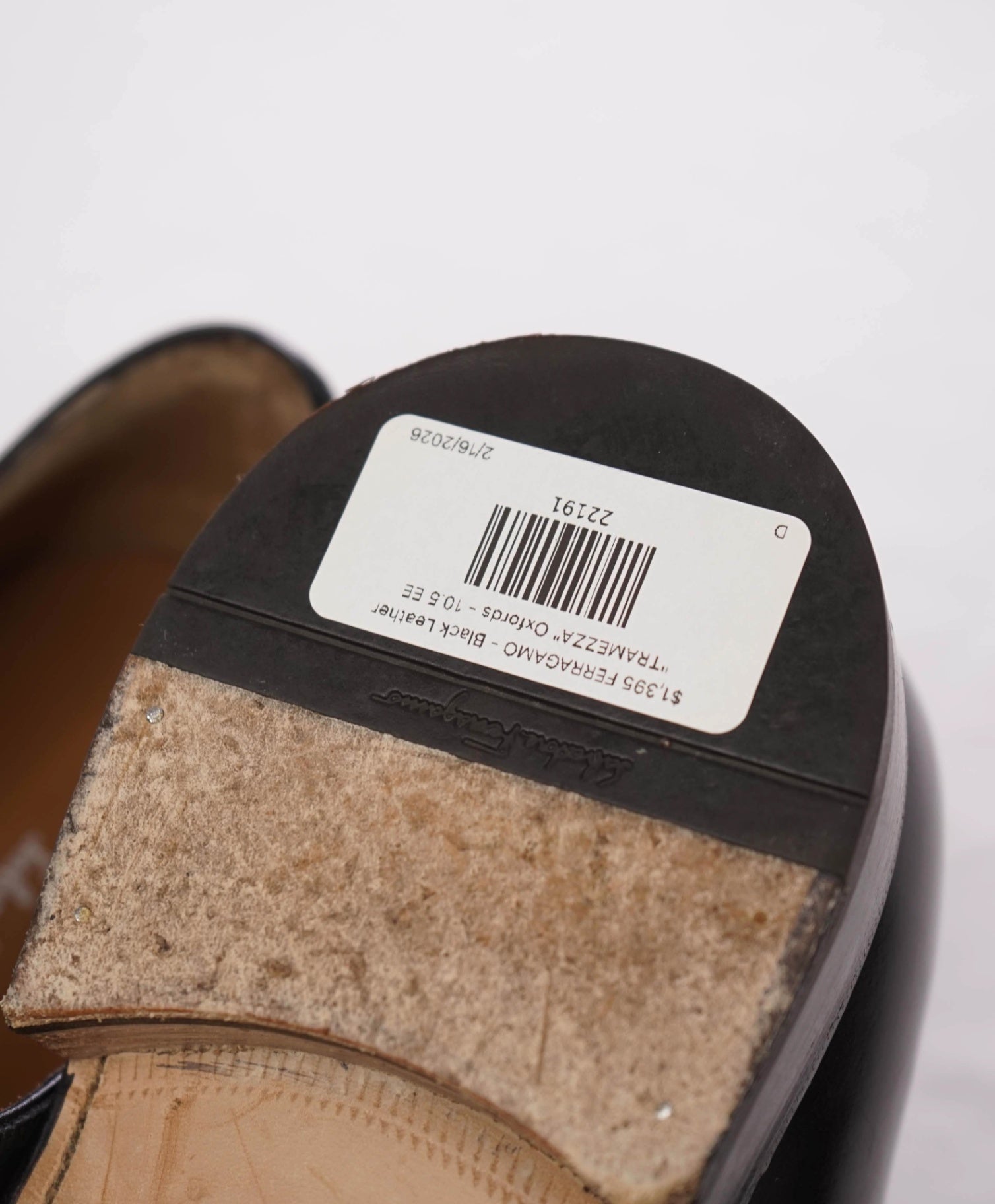 $1,395 FERRAGAMO - Black "Carmelo" "TRAMEZZA" Oxfords - 10.5 EE