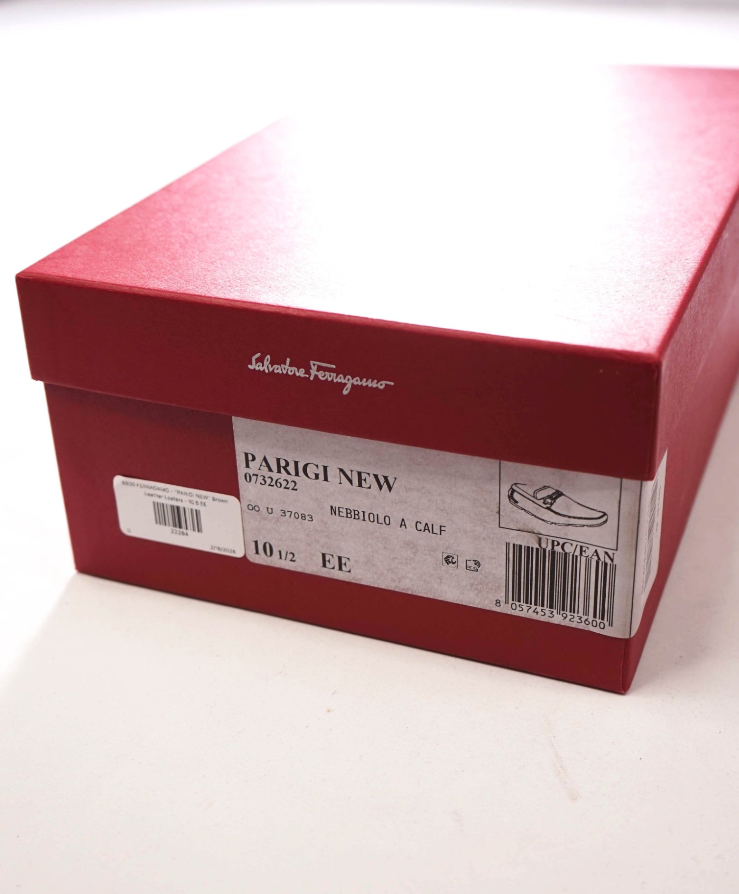 $800 FERRAGAMO - "PARIGI NEW" Cherry Brown Leather Loafers - 10.5 EE