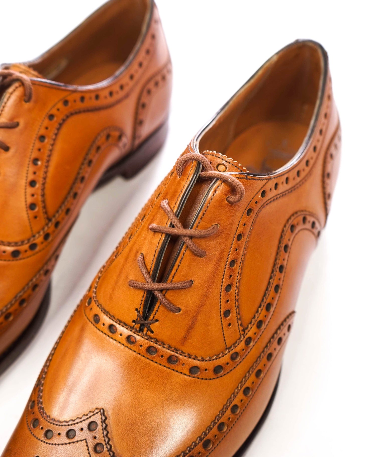 $875 BARKER BLACK - Brown Leather "ARCHDALE" Oxfords - US 12 (UK11)