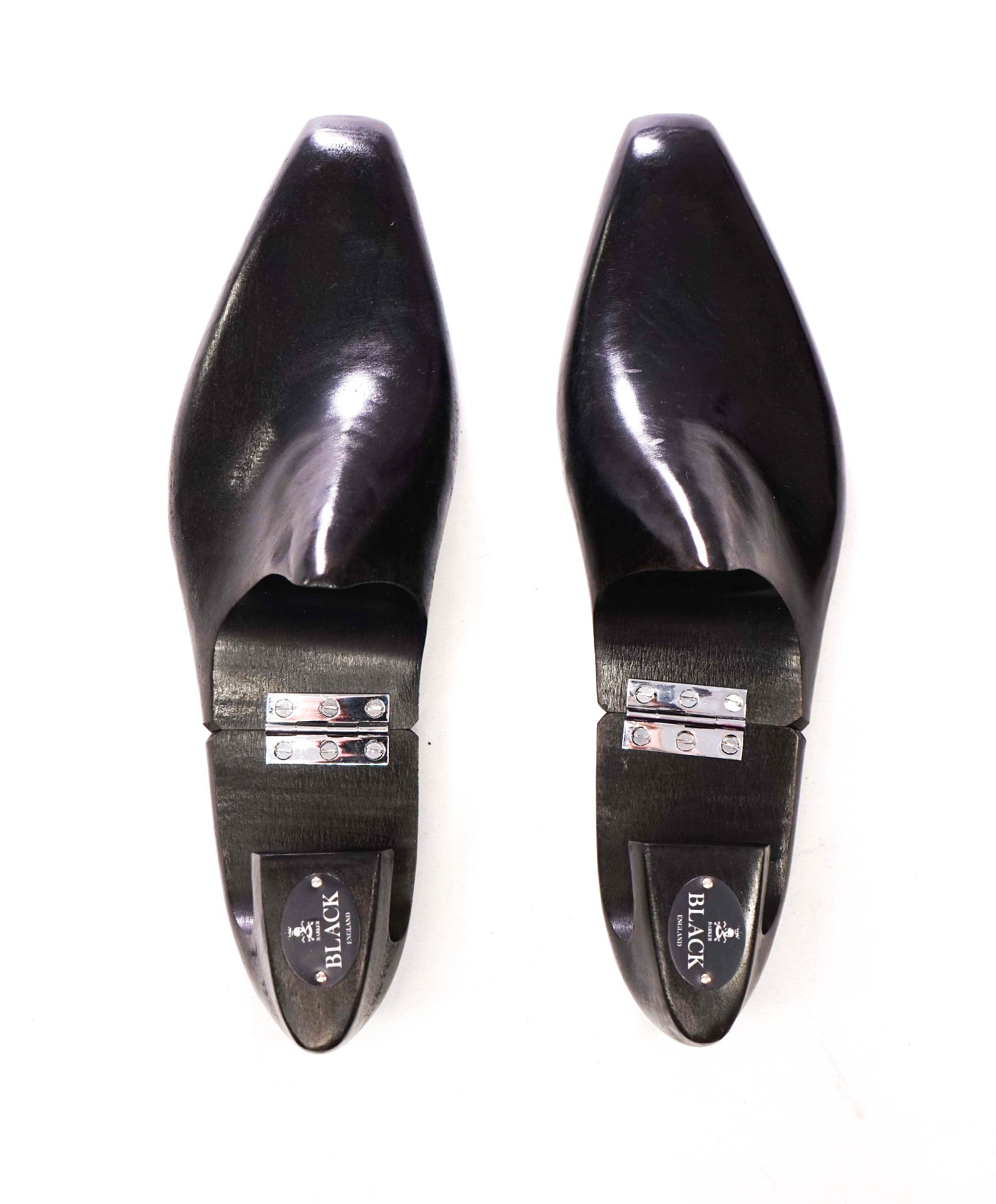 $125 BARKER BLACK - Black Cedar Wood Shoe Trees - 11