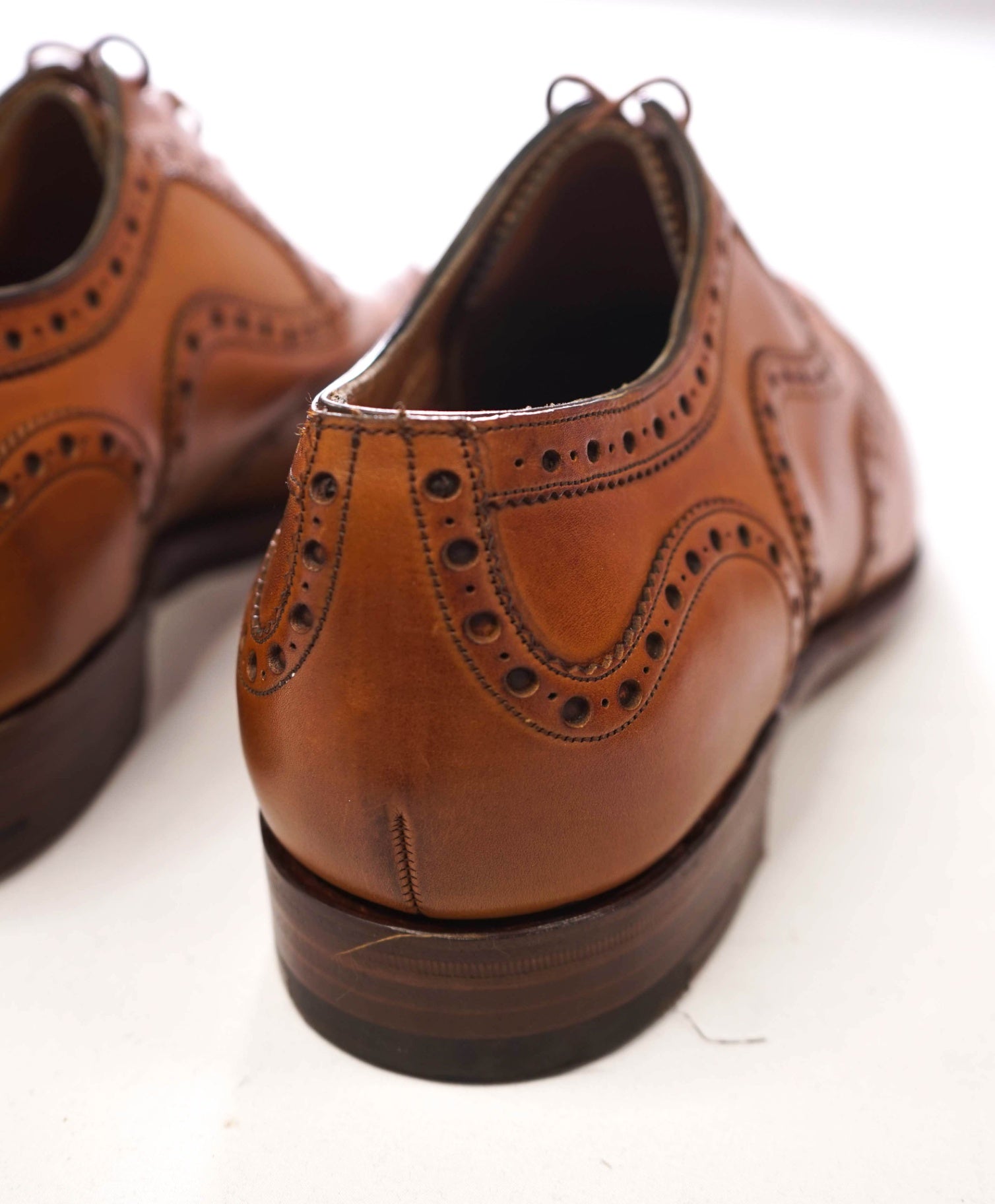 $875 BARKER BLACK - Brown Leather "ARCHDALE" Oxfords - US 12 (UK11)