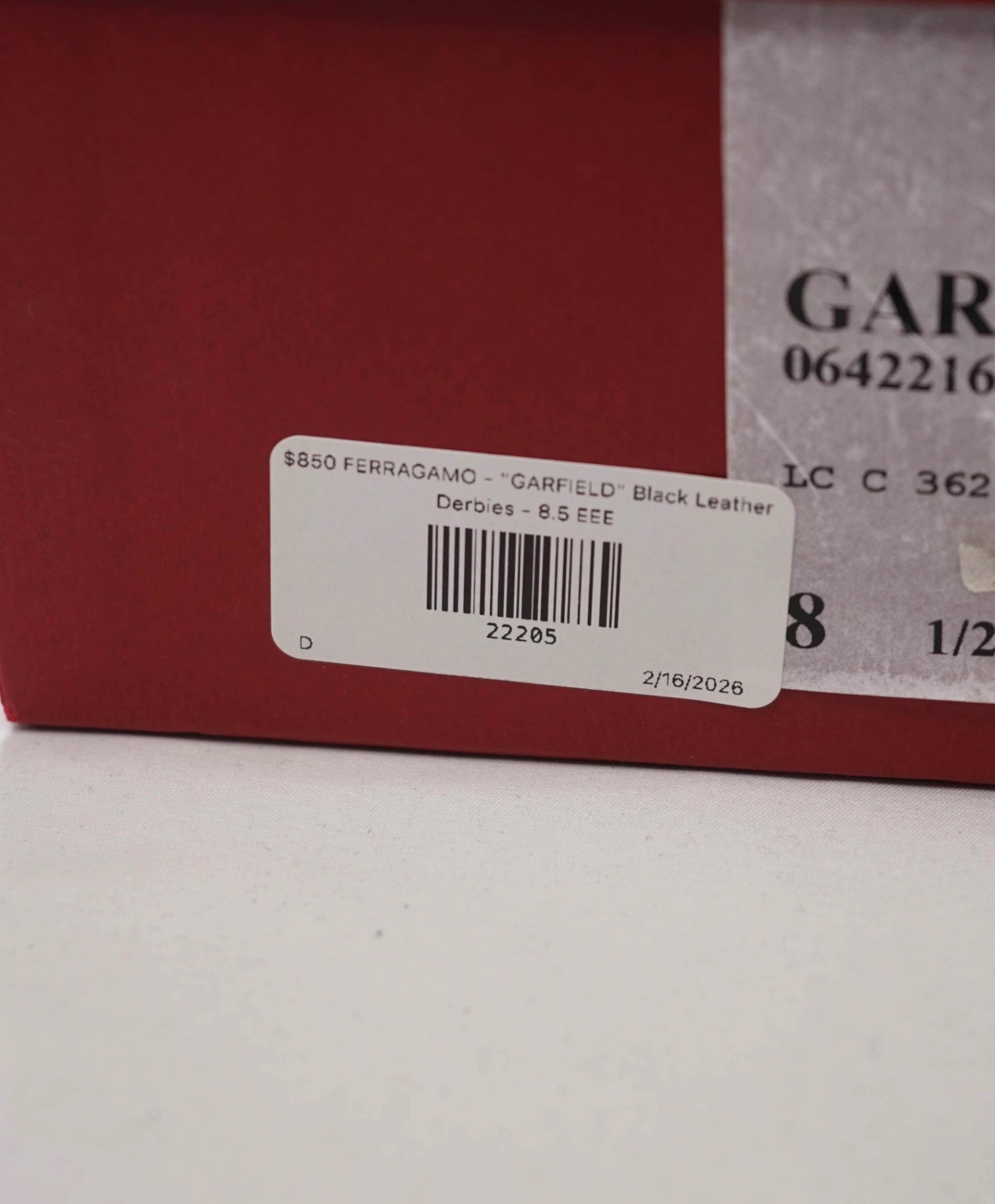 $850 FERRAGAMO - "GARFIELD" Black Leather Derbies - 8.5 EEE