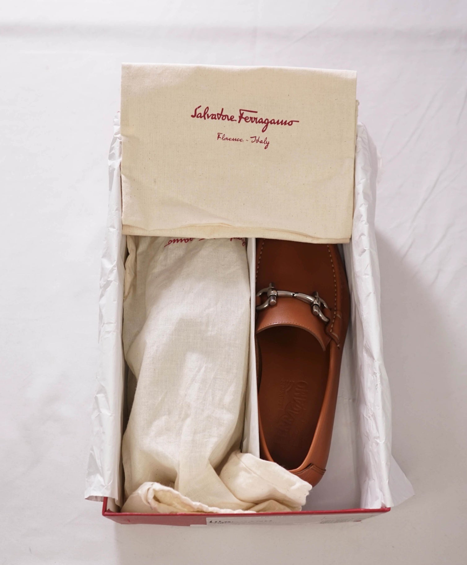 $795 FERRAGAMO - "GIORDANO" Brown Leather Loafers - 8 EE