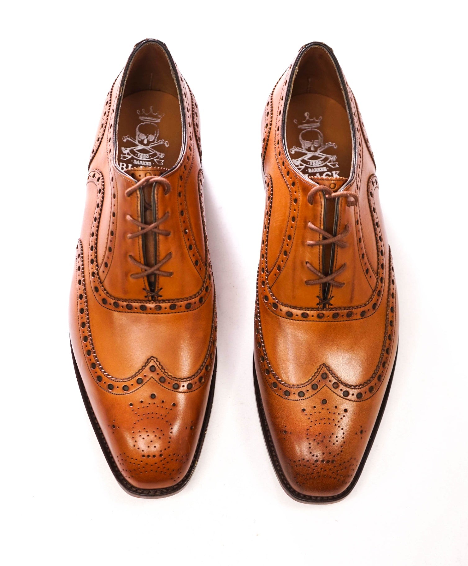 $875 BARKER BLACK - Brown Leather "ARCHDALE" Oxfords - US 12 (UK11)