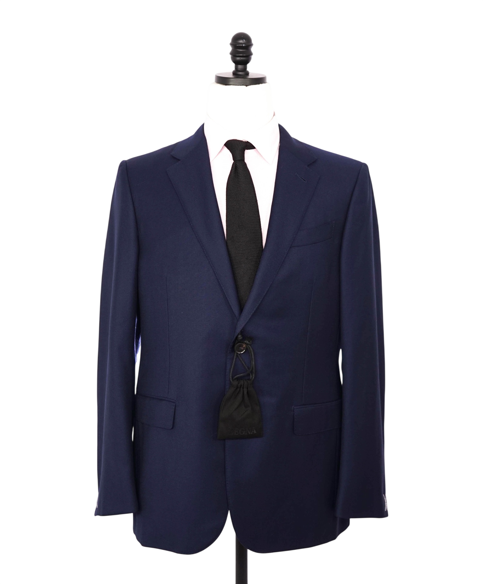 $3,590 ZEGNA - Navy Blue Wool Blazer - 42R