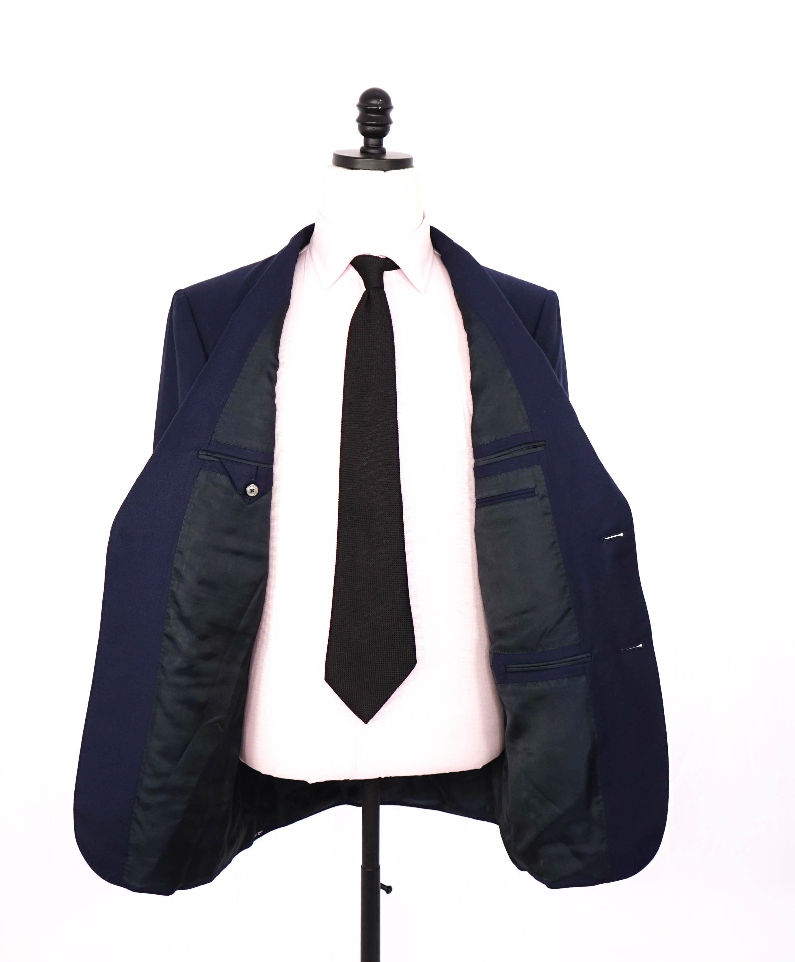 $3,590 ZEGNA - Navy Blue Wool Blazer - 42R